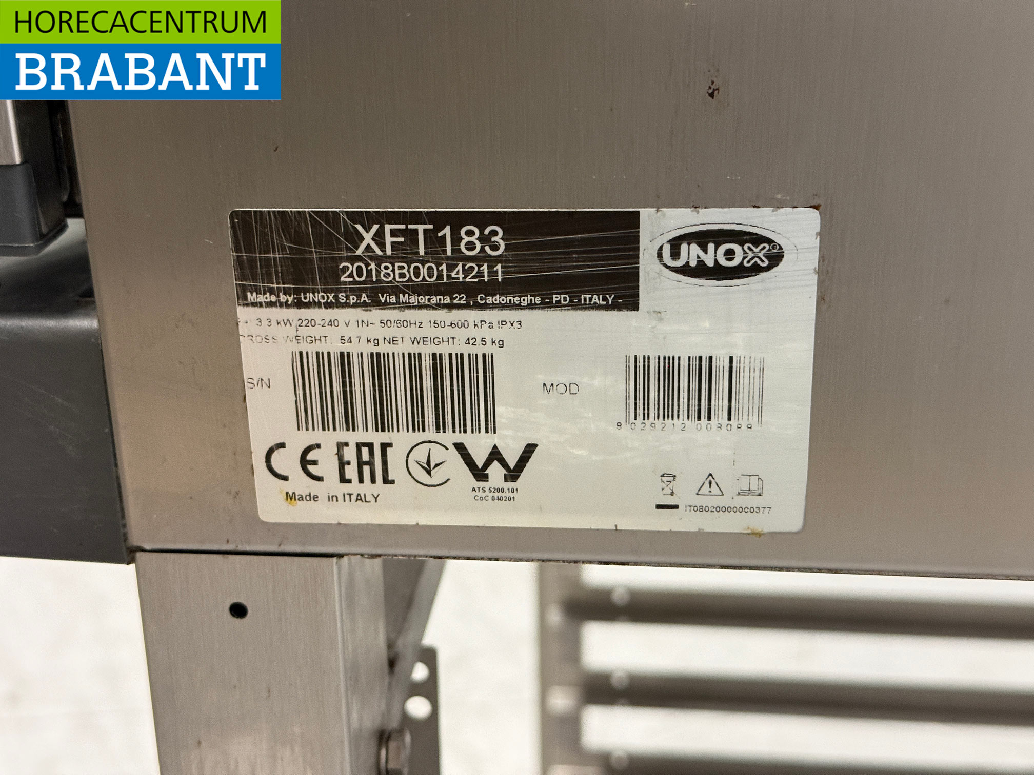 Edelstahl Unox Heißluftofen 3 x 60/40 cm 230V Horeca – Bild 6