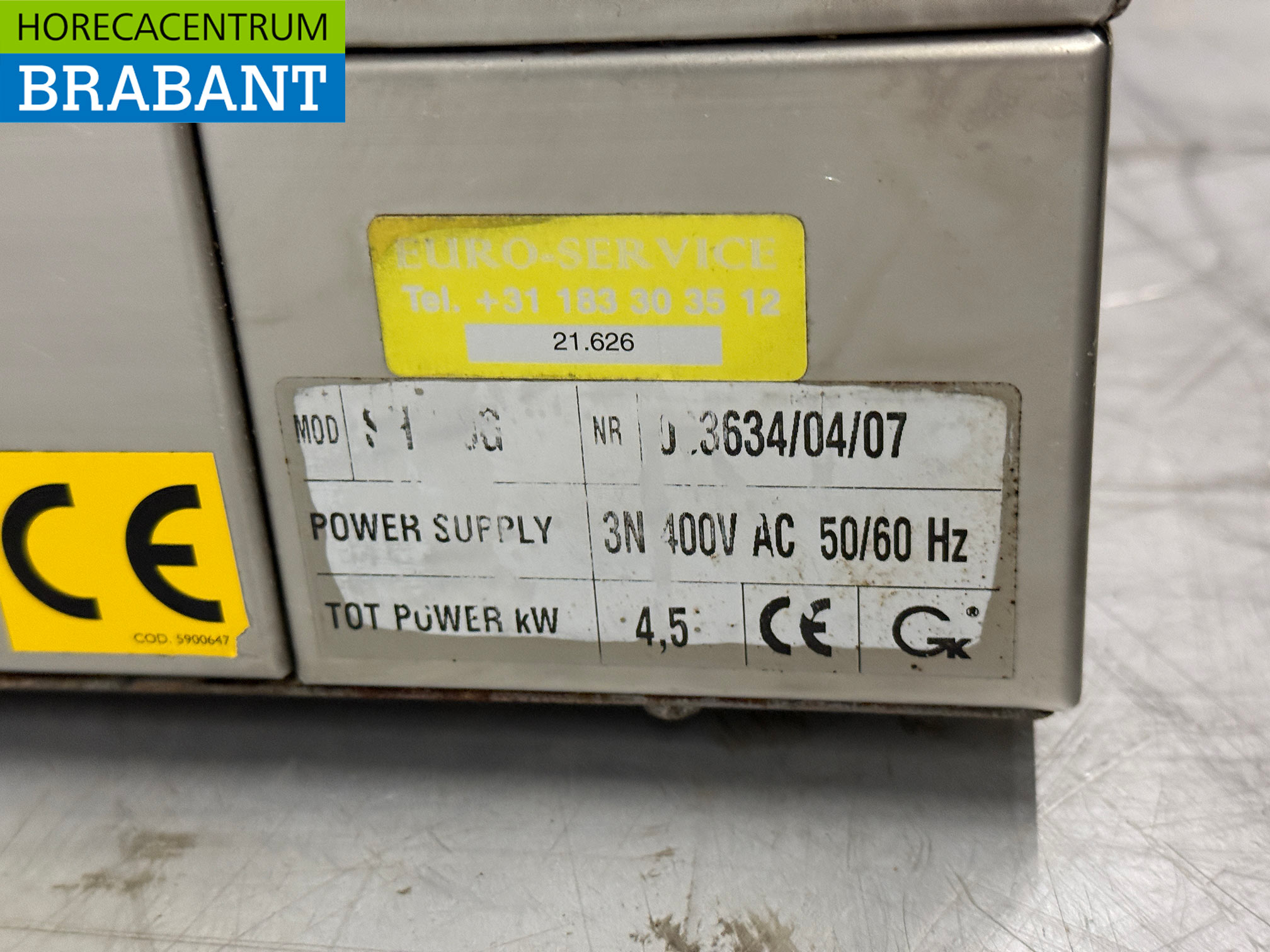 Baron Keramik-Salamander aus Edelstahl 57 cm 4,5 kW 400V Horeca – Bild 6