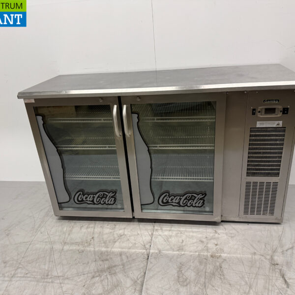 Gamko Bar Cooler aus Edelstahl 2 Glas-Scharniertüren 143,5 cm 230V Horeca