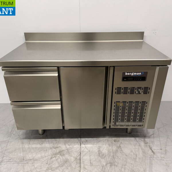 Edelstahl Coreco Premium Gefriertruhe Werkbank 2 Schubladen und 1 Tür 1/1 Gastronorm 134,5 cm Horeca