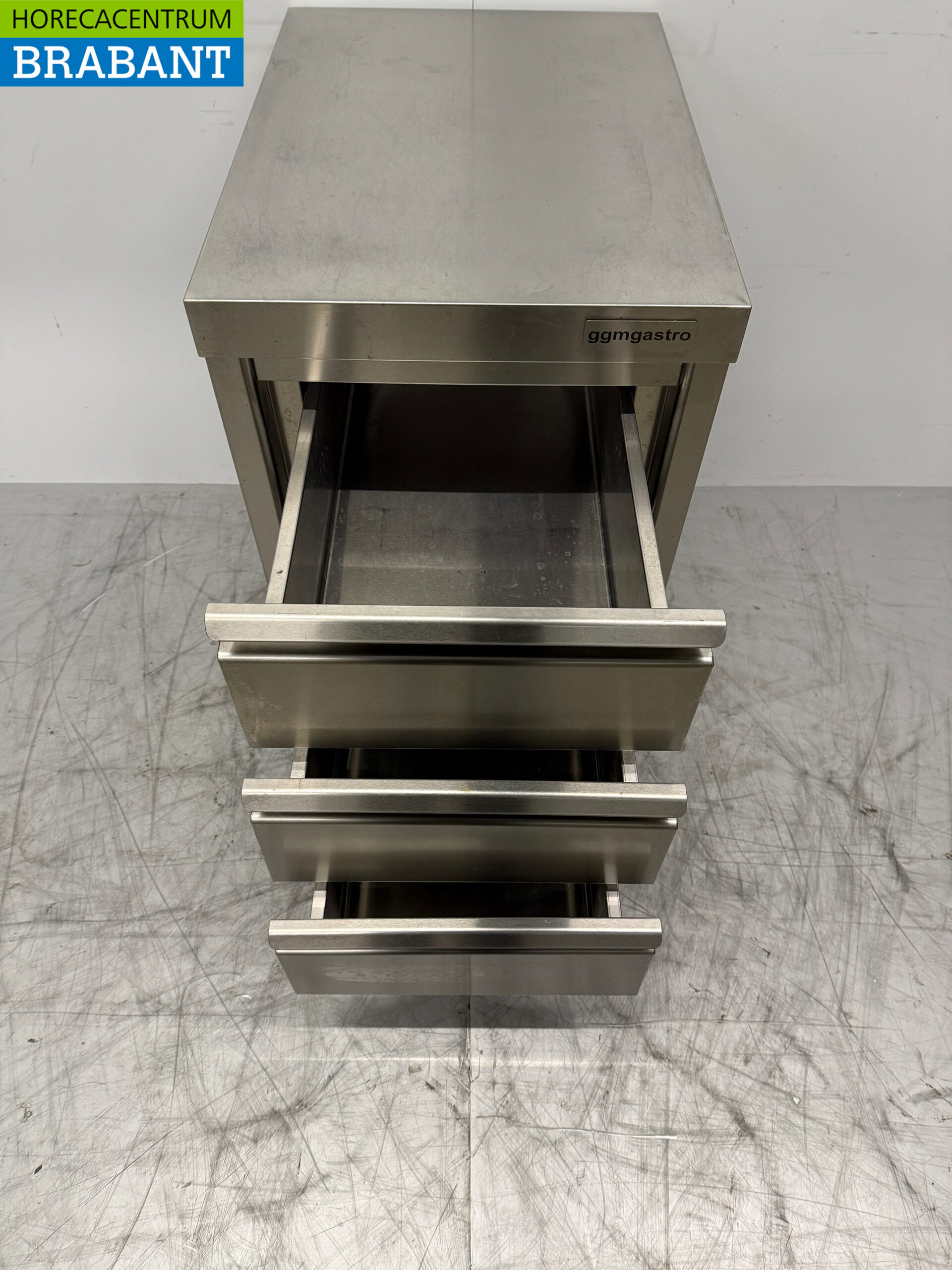 Edelstahl Arbeitsschrank Schubladenschrank 3 Schubladen 50 x 70 x 87 cm Catering – Bild 4