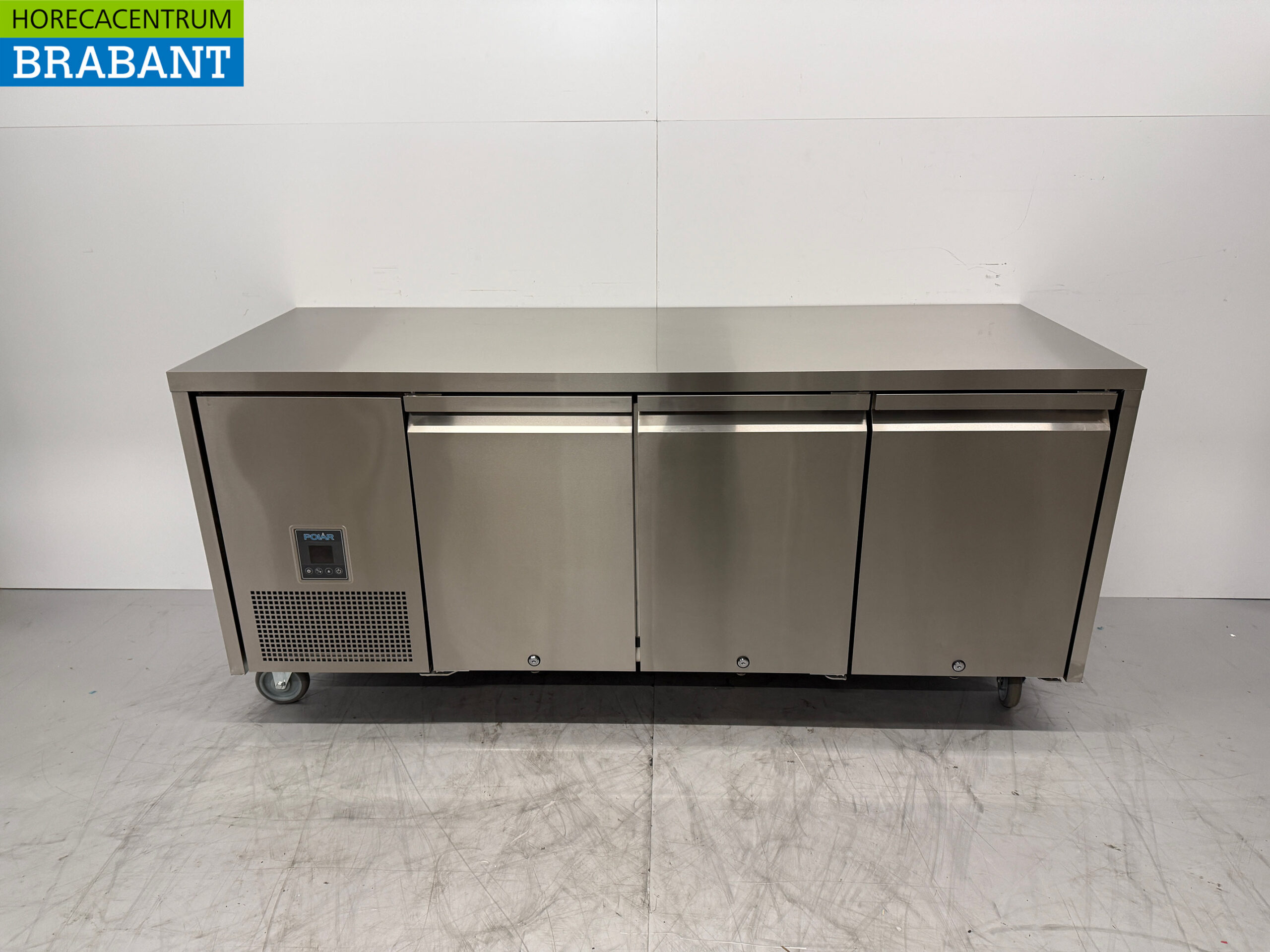 Edelstahl Polar Gefrierschrank Werkbank 3 Türen 188,5 cm 230V Horeca
