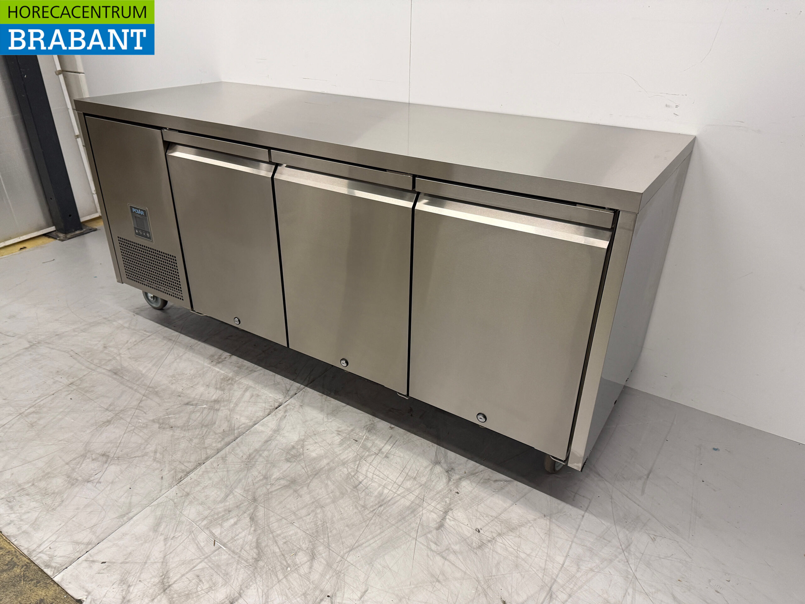 Edelstahl Polar Gefrierschrank Werkbank 3 Türen 188,5 cm 230V Horeca – Bild 3
