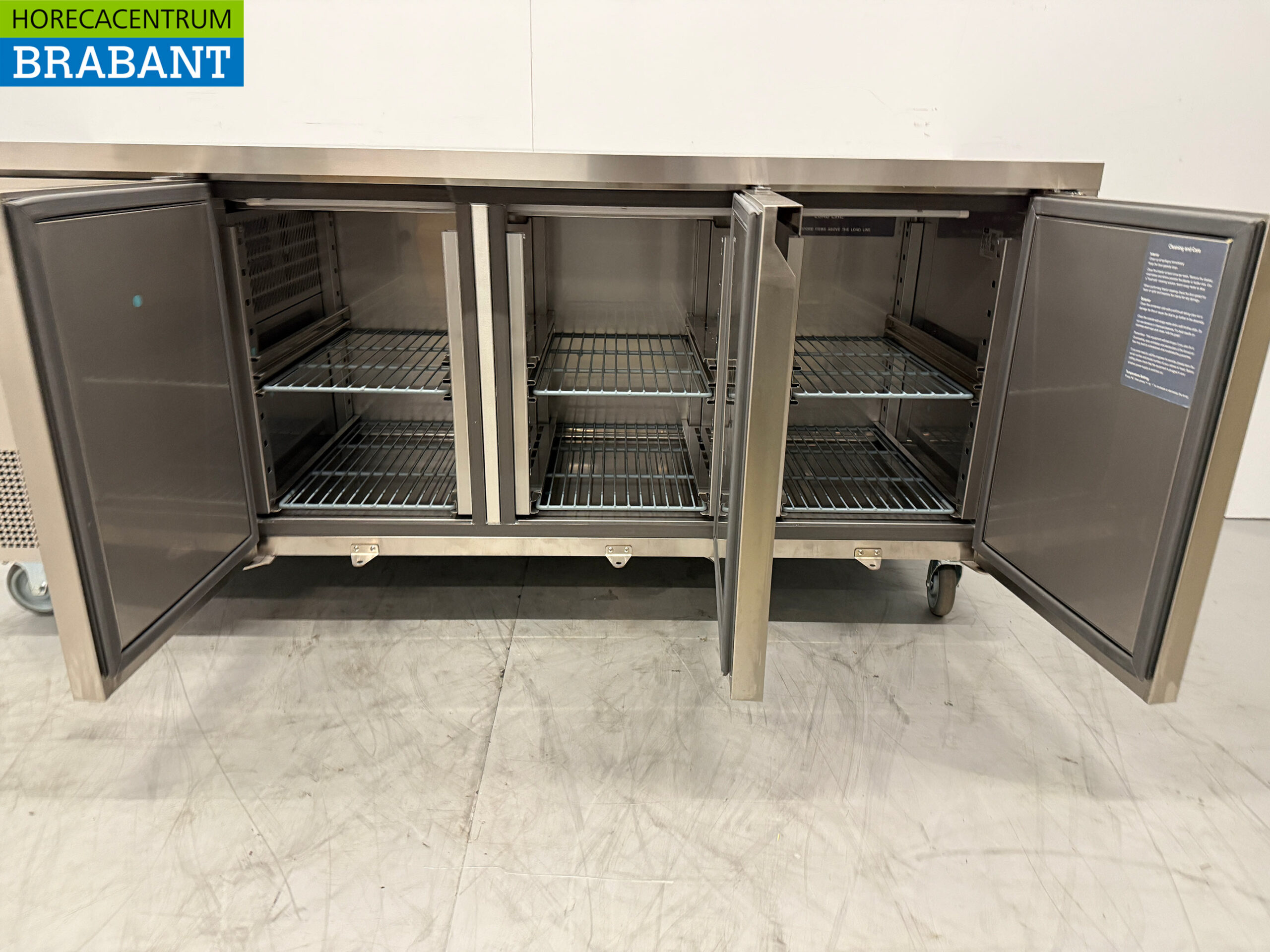 Edelstahl Polar Gefrierschrank Werkbank 3 Türen 188,5 cm 230V Horeca – Bild 4