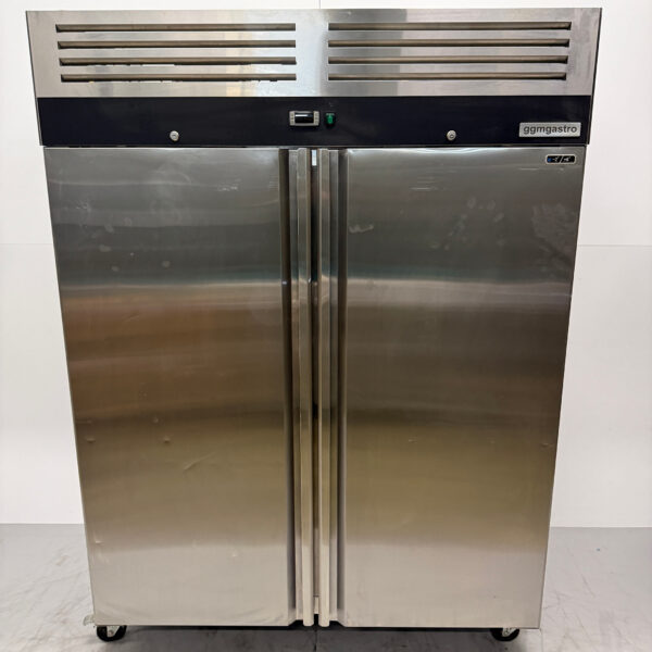 Mobiler Doppeltür-Kühlschrank aus Edelstahl 1400 Liter 230V Horeca