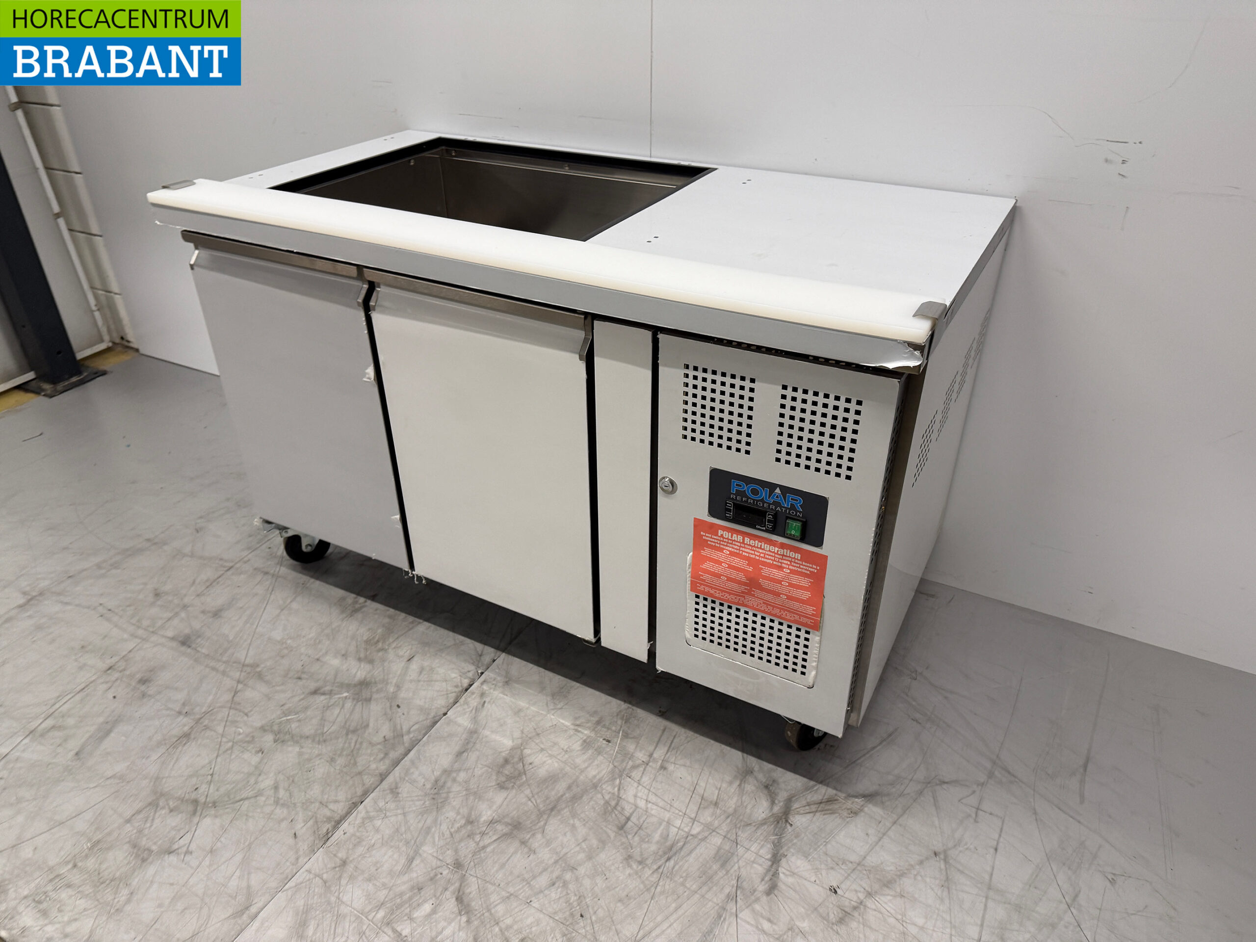 Polar Mobile Saladette aus Edelstahl 2 Türen 230V Horeca – Bild 2