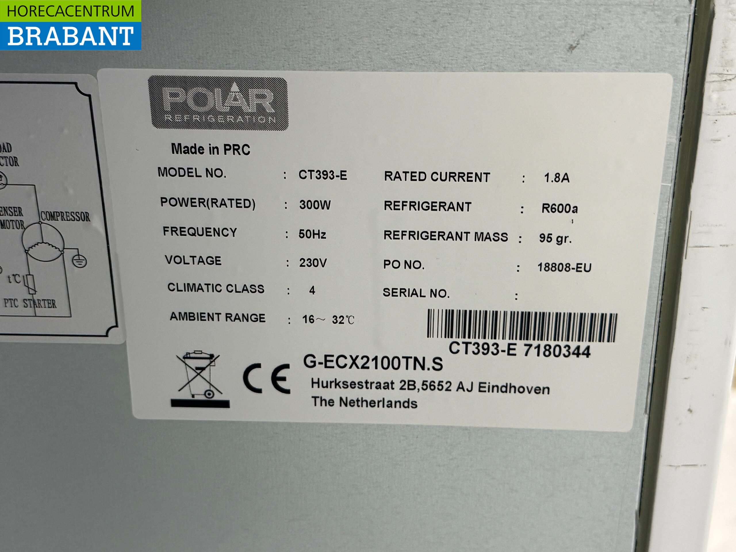 Polar Mobile Saladette aus Edelstahl 2 Türen 230V Horeca – Bild 6