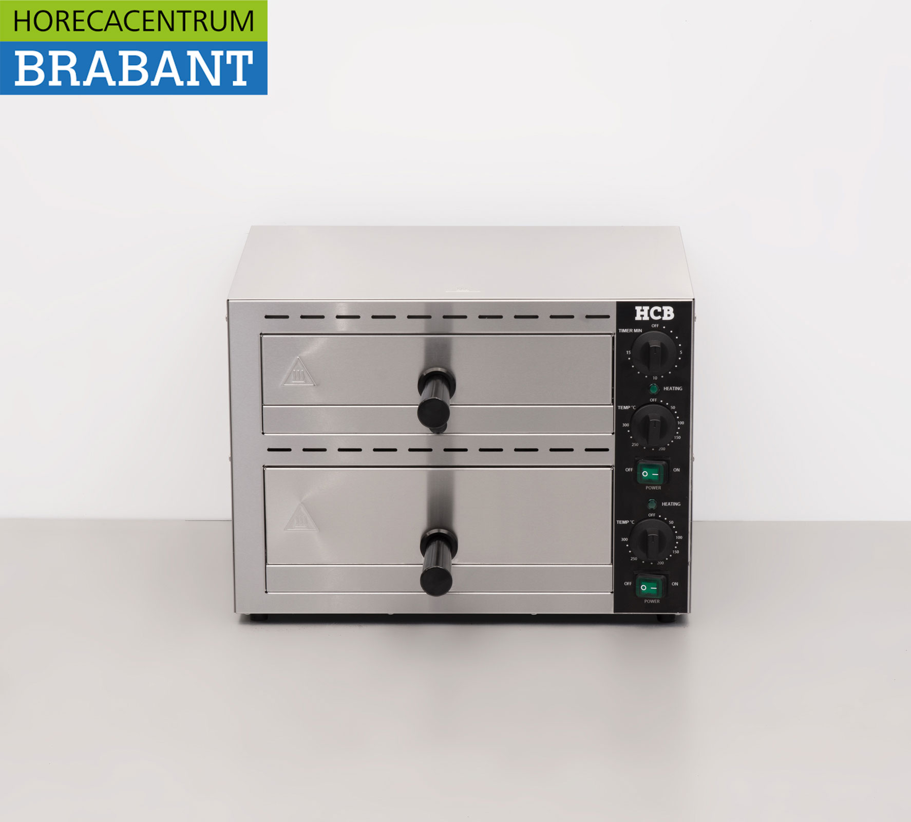 HCB Edelstahl Doppelter Snack-Ofen Pizza-Ofen 230V Catering