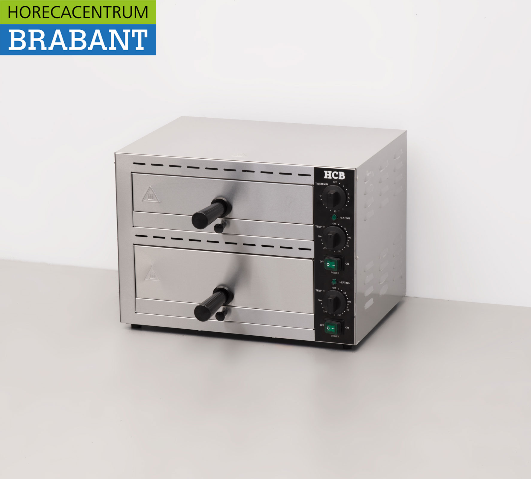 HCB Edelstahl Doppelter Snack-Ofen Pizza-Ofen 230V Catering – Bild 2