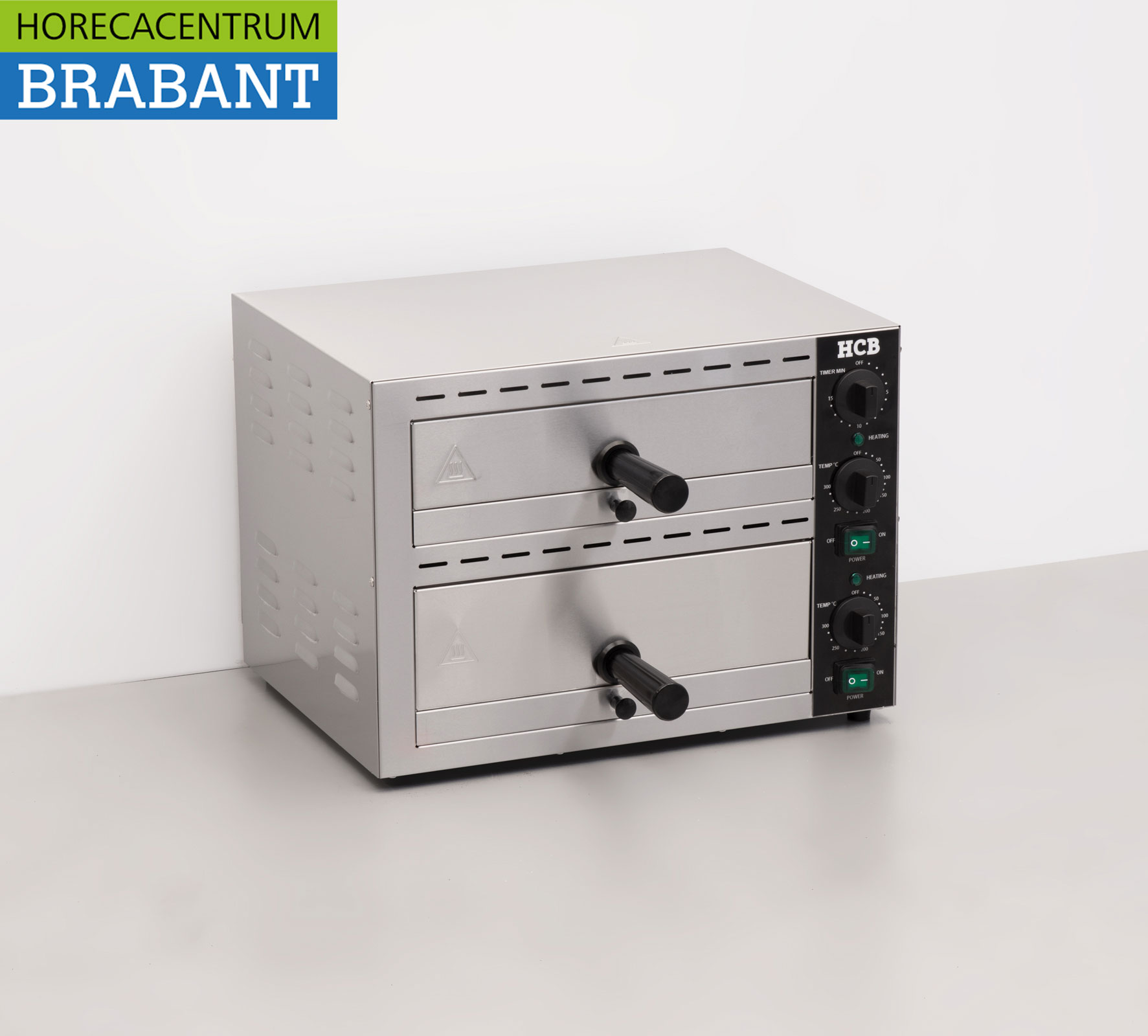 HCB Edelstahl Doppelter Snack-Ofen Pizza-Ofen 230V Catering – Bild 3