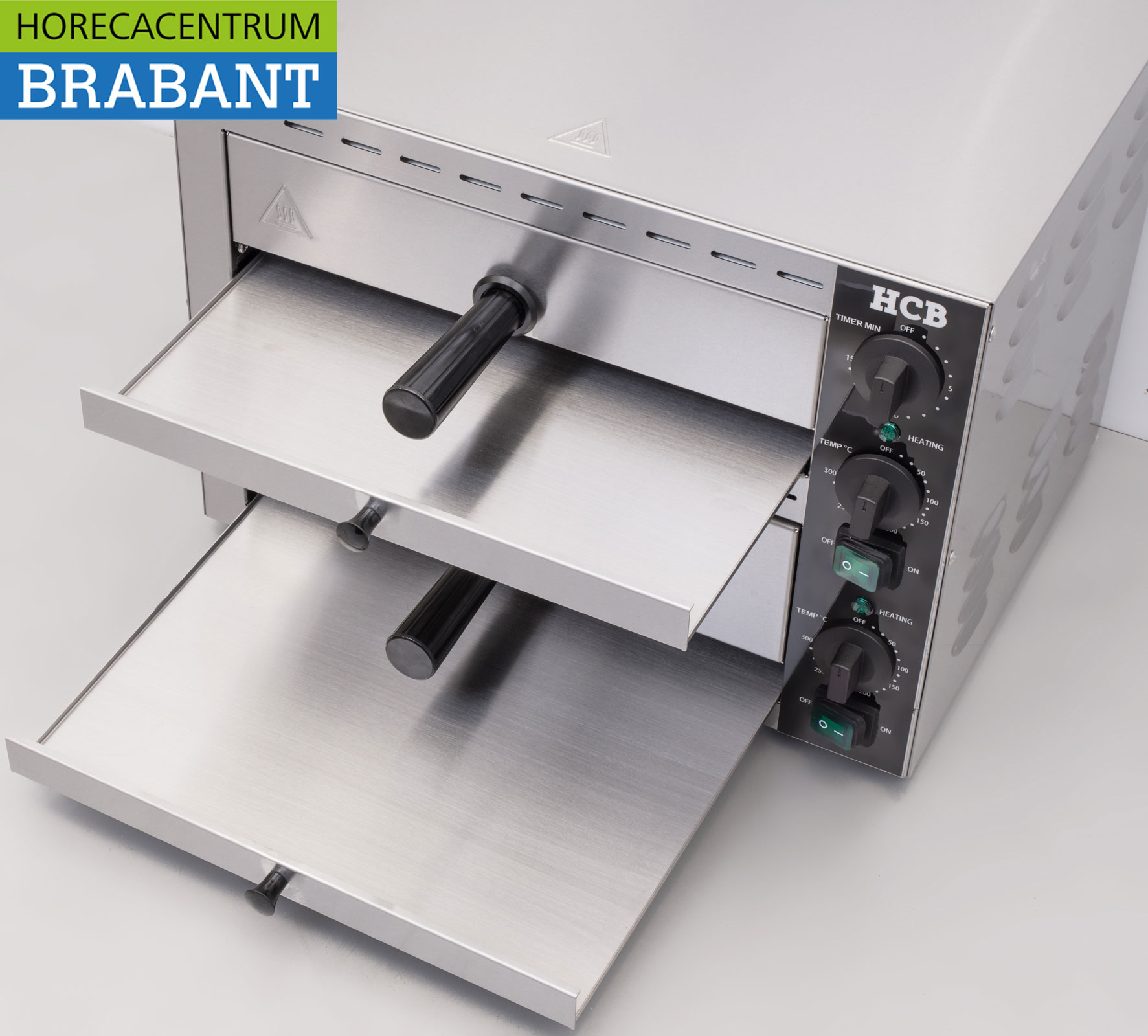 HCB Edelstahl Doppelter Snack-Ofen Pizza-Ofen 230V Catering – Bild 4