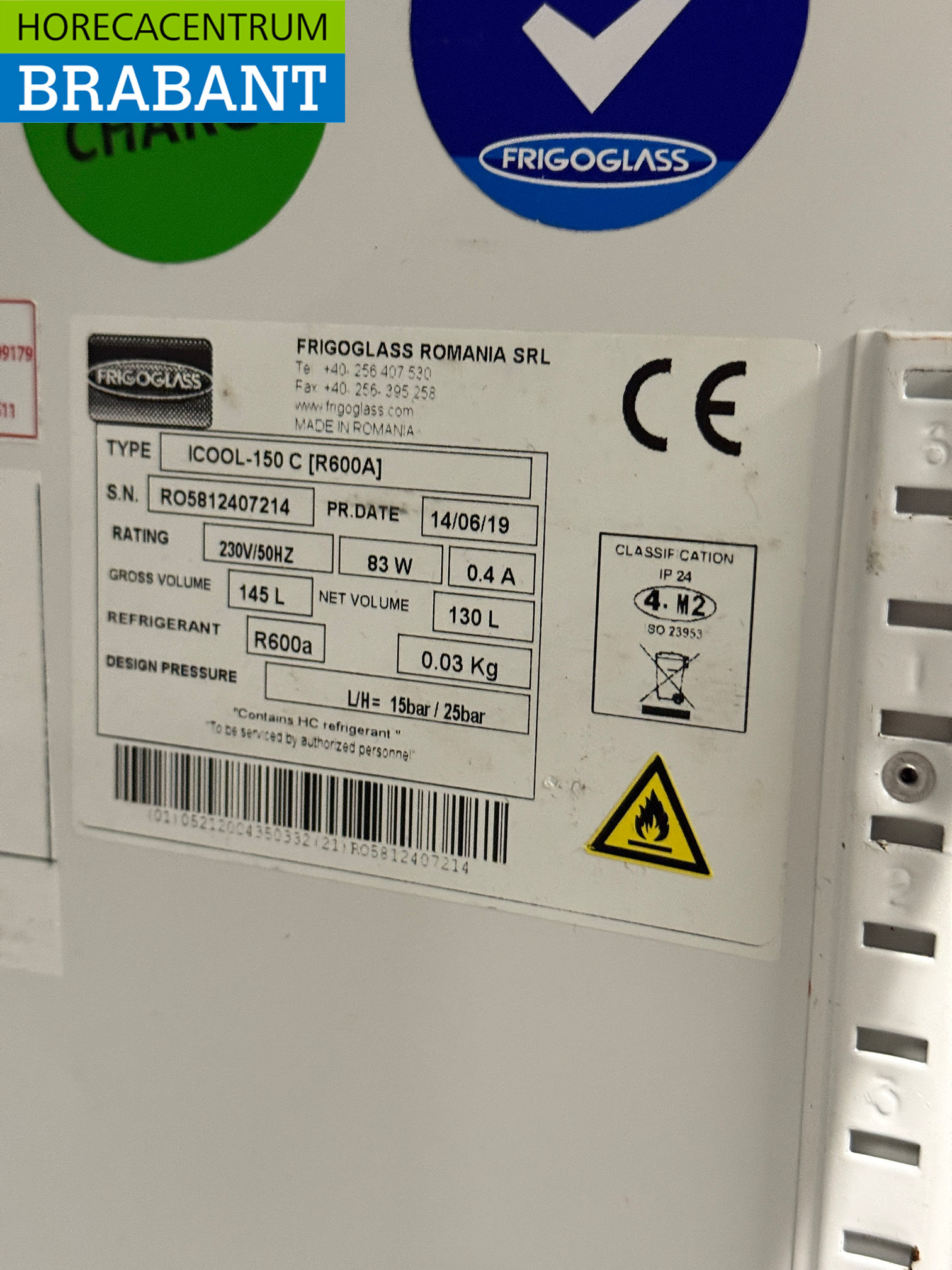 Coca Cola Glastürkühlschrank 1 Tür 145 Liter 230V Horeca – Bild 5