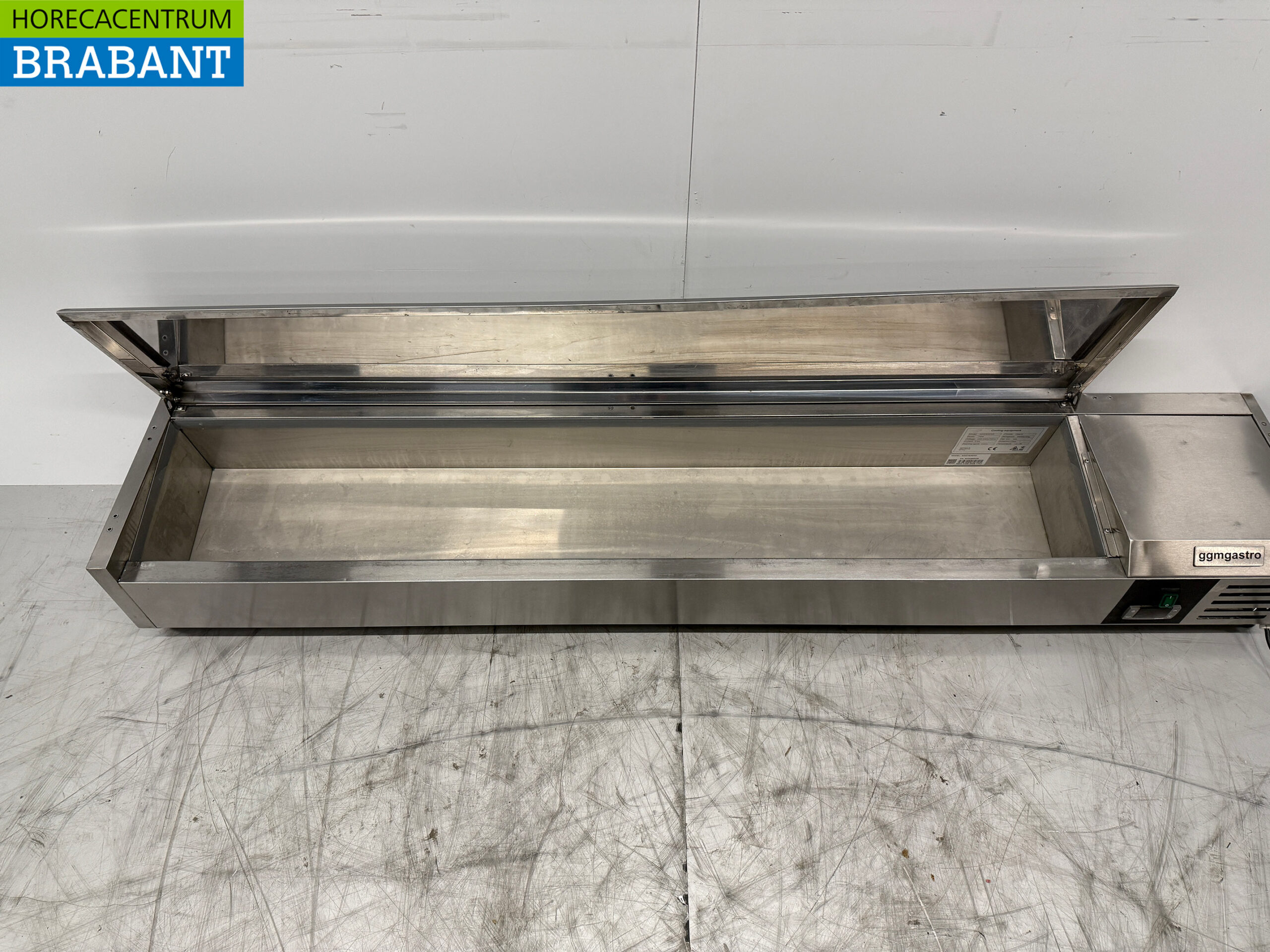 Thekenvitrine aus Edelstahl Thekenkühler saladière 8 x 1/4 GN 180 cm Horeca – Bild 4
