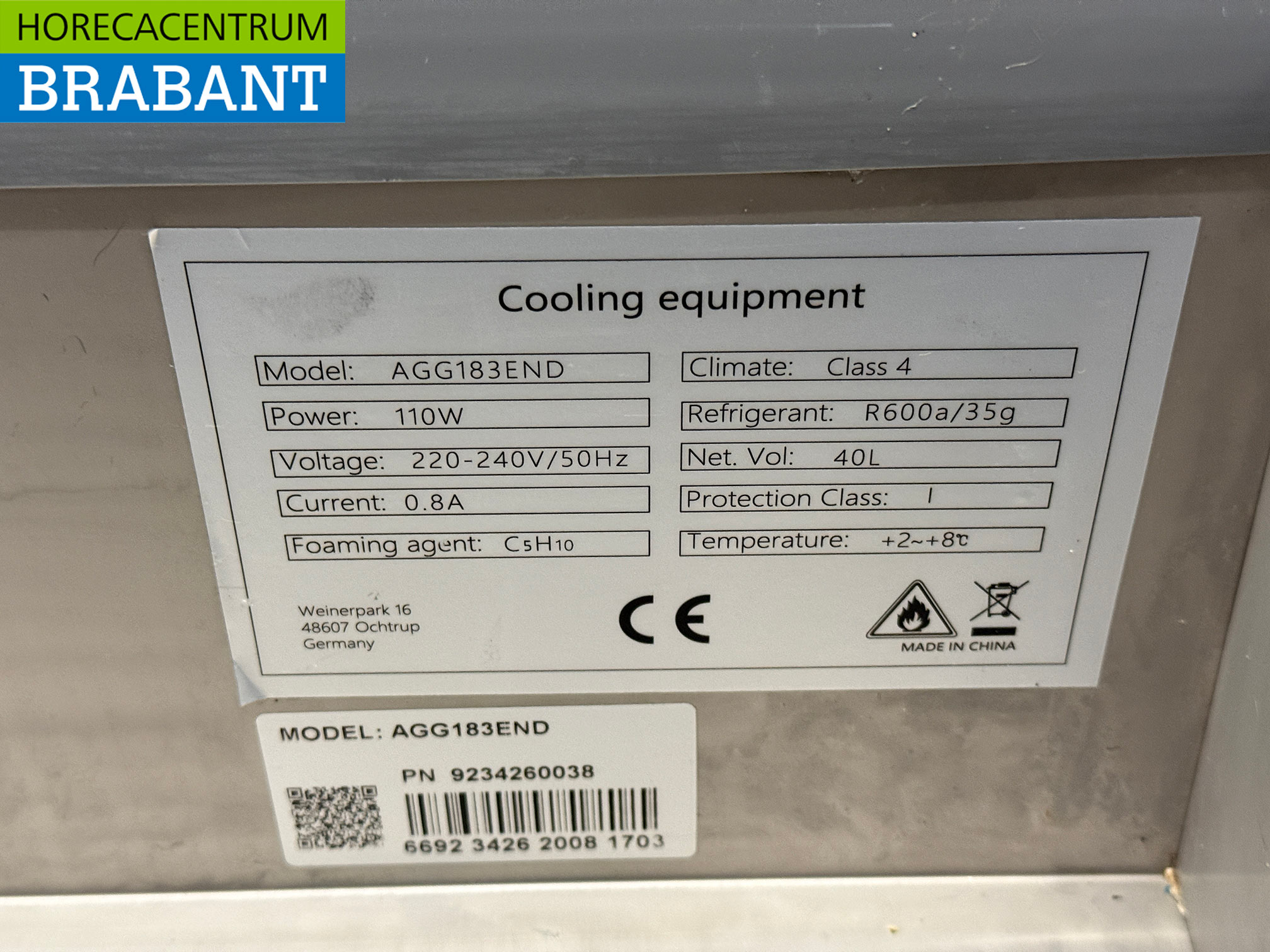 Thekenvitrine aus Edelstahl Thekenkühler saladière 8 x 1/4 GN 180 cm Horeca – Bild 5