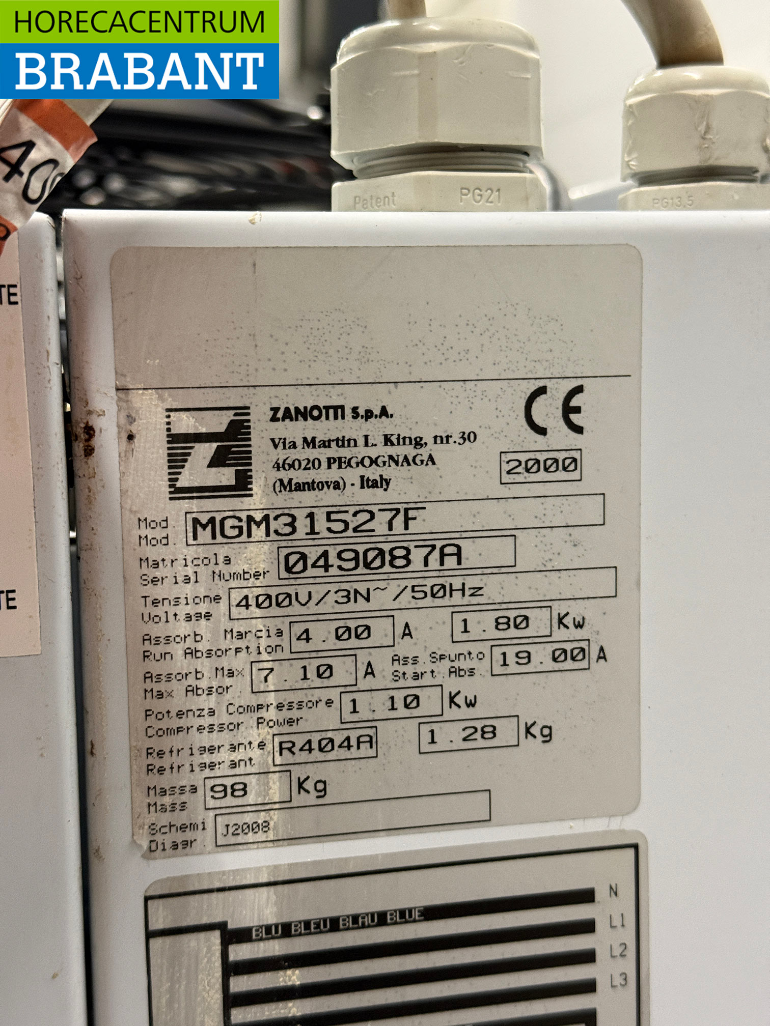 Zanotti Kühlmöbel Einsatz Monoblock Wandgerät 33 m3 400V Horeca – Bild 5