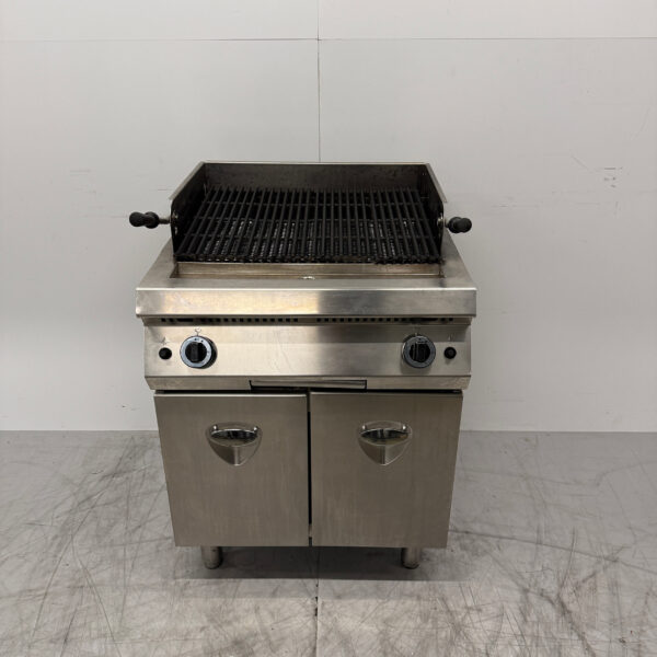 Angelo Po Steingrill aus Edelstahl Lavagrill 70 cm GAS Catering