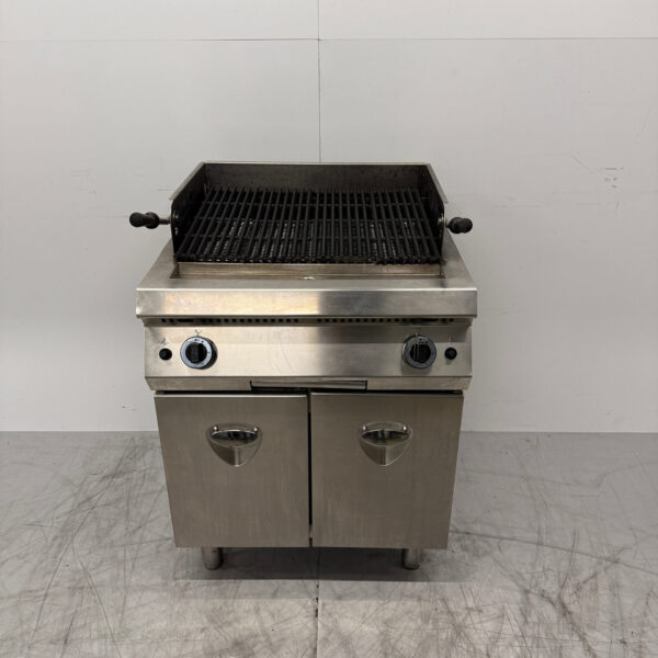 Angelo Po Steingrill aus Edelstahl Lavagrill 70 cm GAS Catering