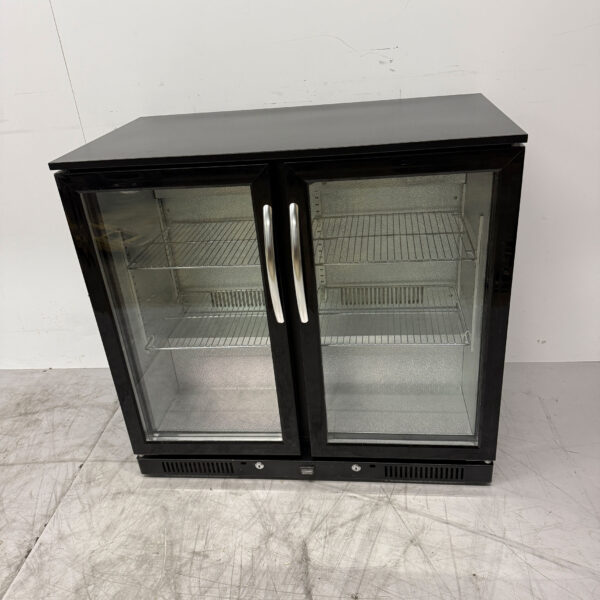 Bar-Kühlschrank 2 Glas-Flügeltüren 90,5 cm 230V Horeca