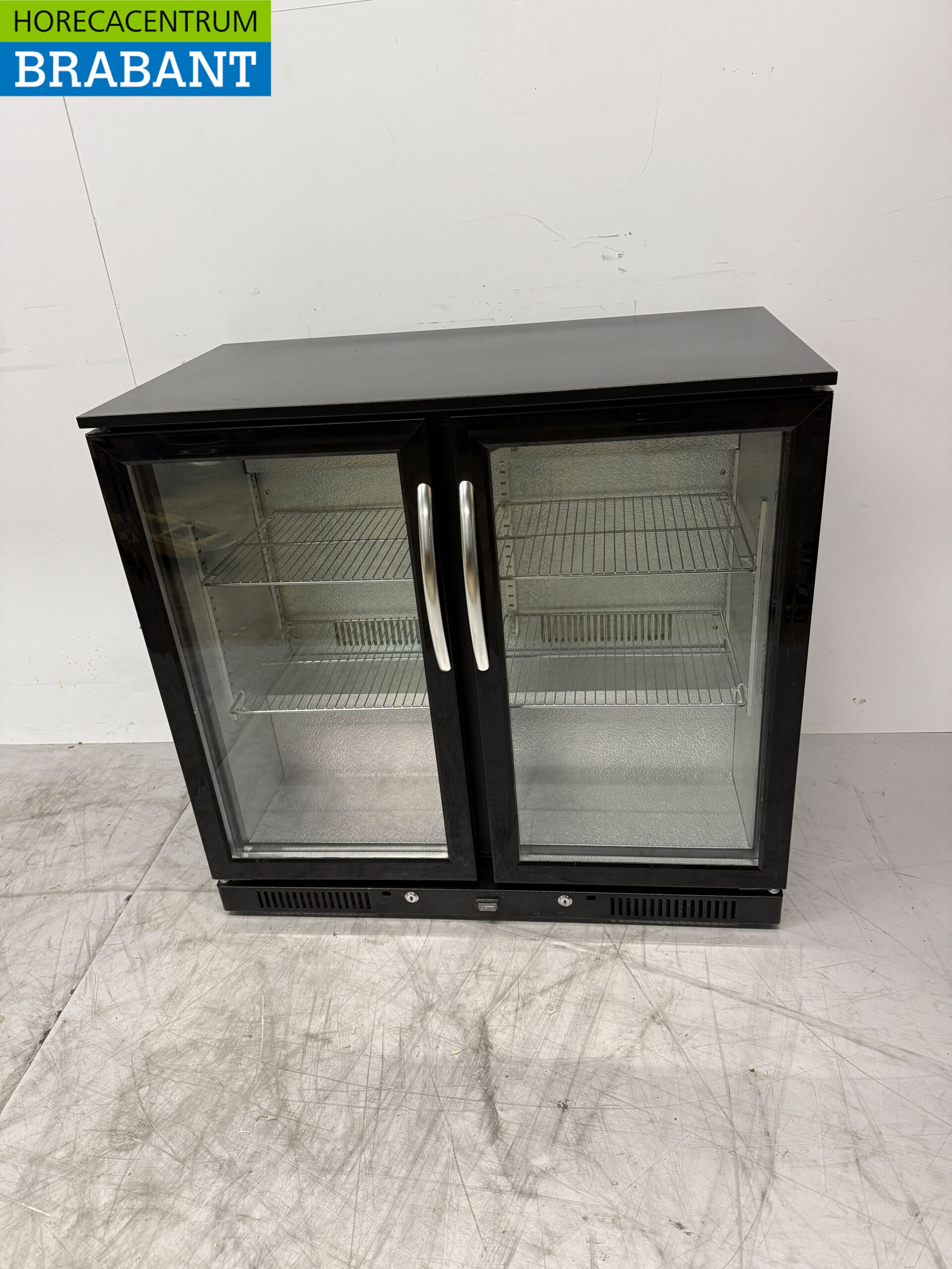 Bar-Kühlschrank 2 Glas-Flügeltüren 90,5 cm 230V Horeca