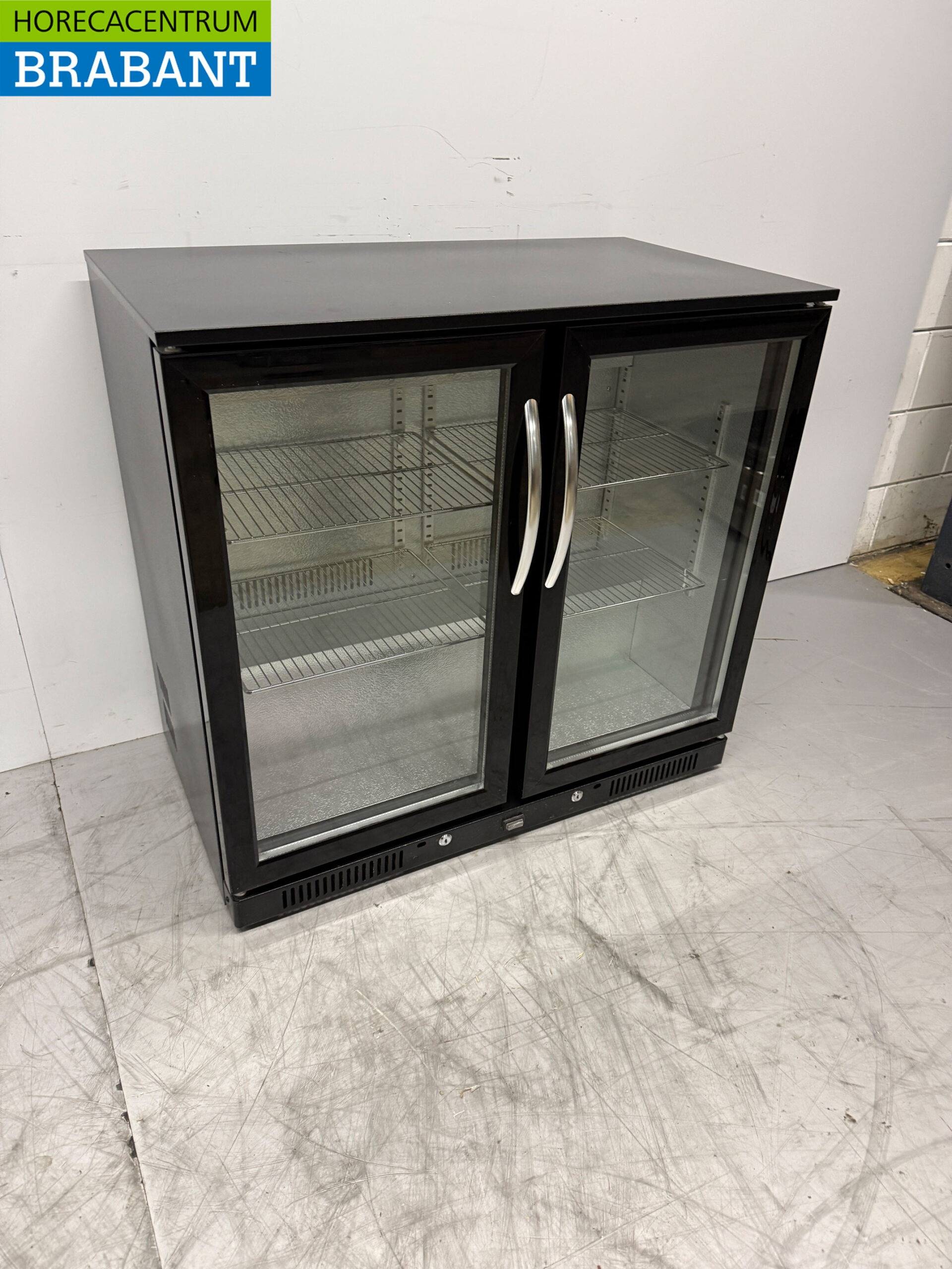 Bar-Kühlschrank 2 Glas-Flügeltüren 90,5 cm 230V Horeca – Bild 3
