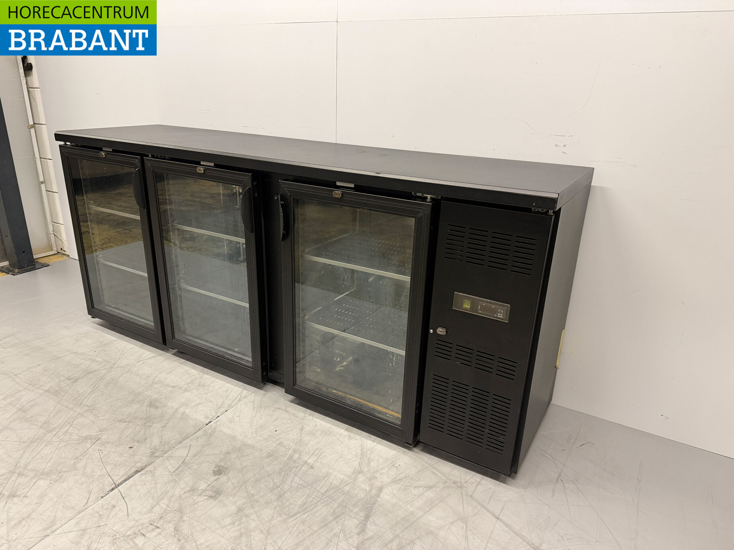 Bar-Kühlschrank 3 Glas-Flügeltüren 200,3 cm 230V Horeca – Bild 2