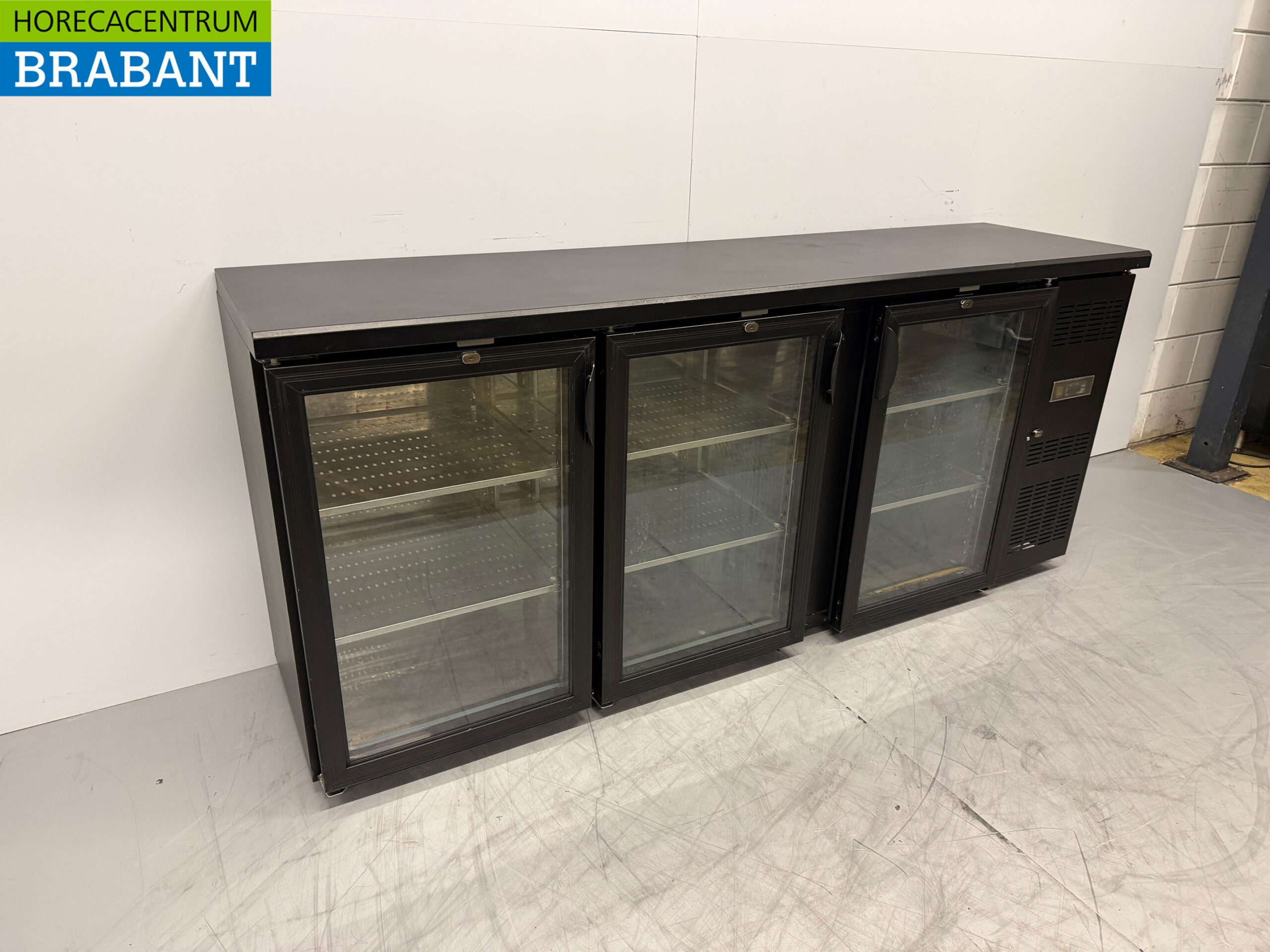 Bar-Kühlschrank 3 Glas-Flügeltüren 200,3 cm 230V Horeca – Bild 3