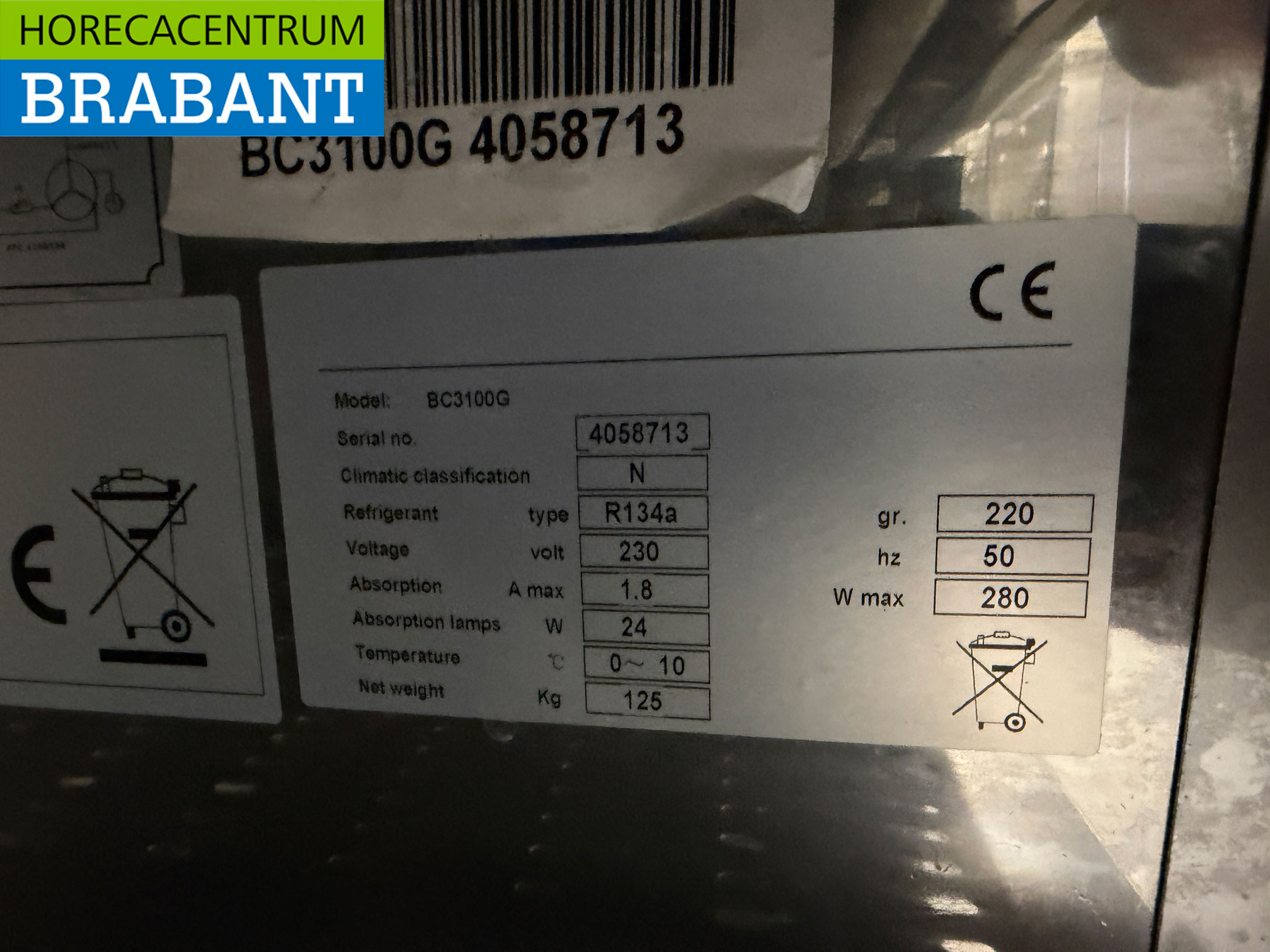 Bar-Kühlschrank 3 Glas-Flügeltüren 200,3 cm 230V Horeca – Bild 7