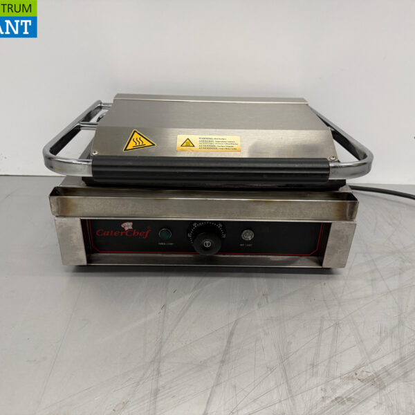 Edelstahl Caterchef Paninigrill Kontaktgrill Gerippt 230V Catering