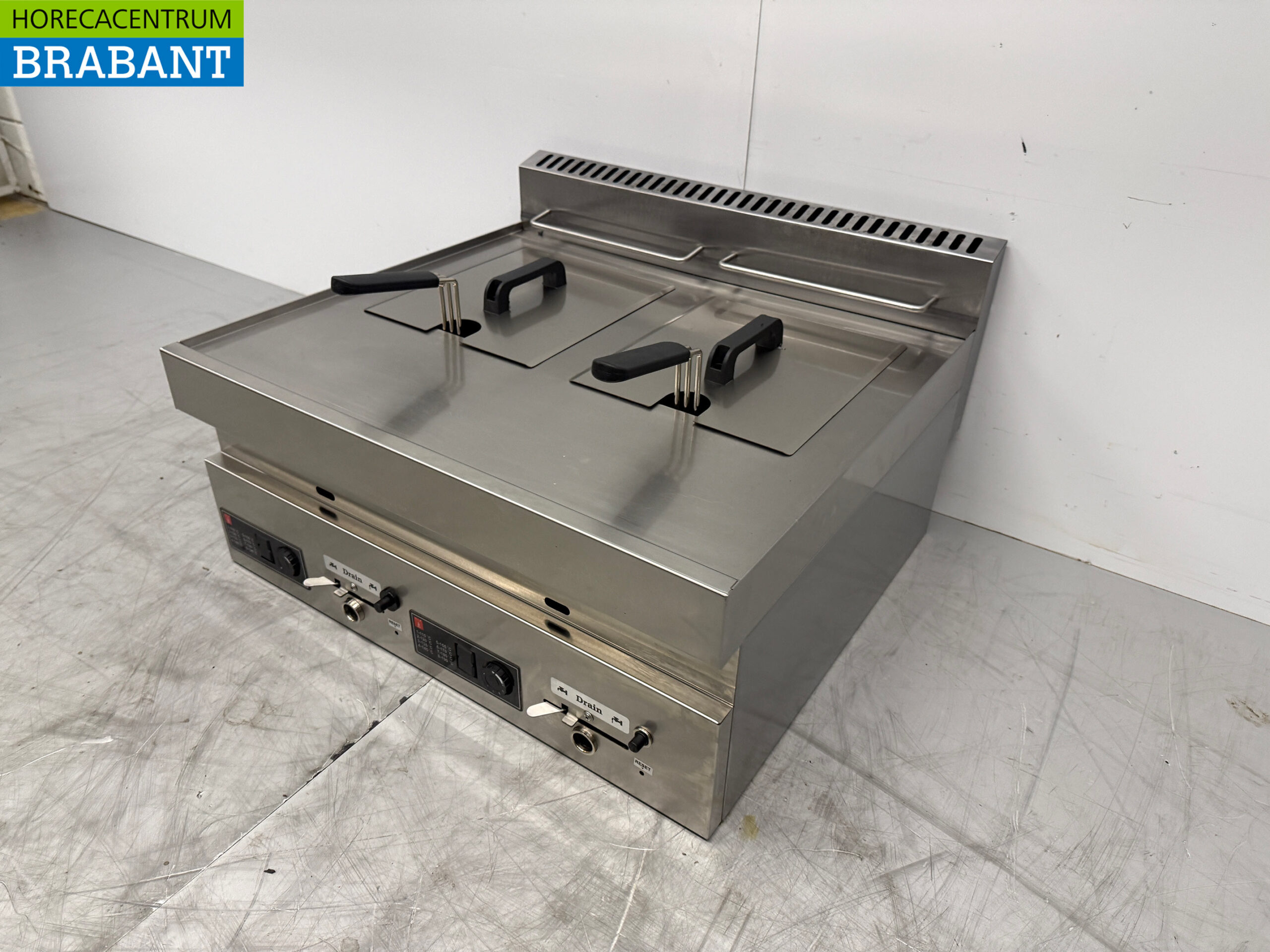 Edelstahl-Doppelfriteuse Fritteuse 2 x 8 Liter Premium-line GAS Catering – Bild 3