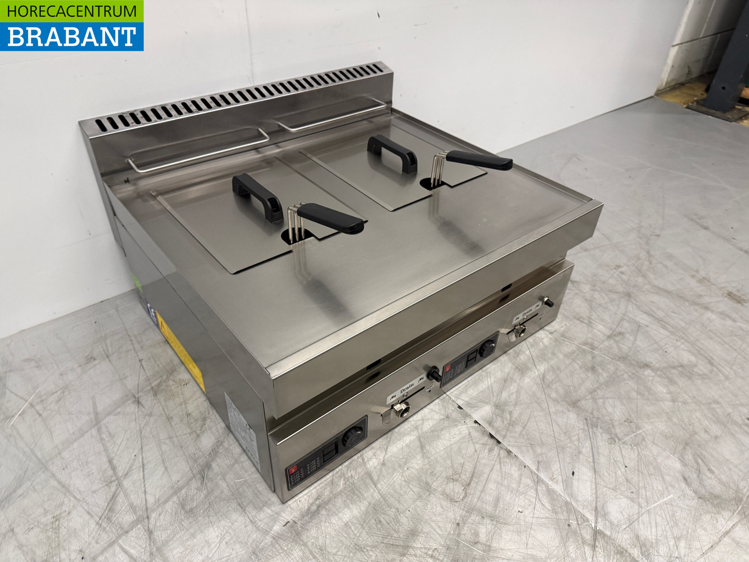 Edelstahl-Doppelfriteuse Fritteuse 2 x 8 Liter Premium-line GAS Catering – Bild 4