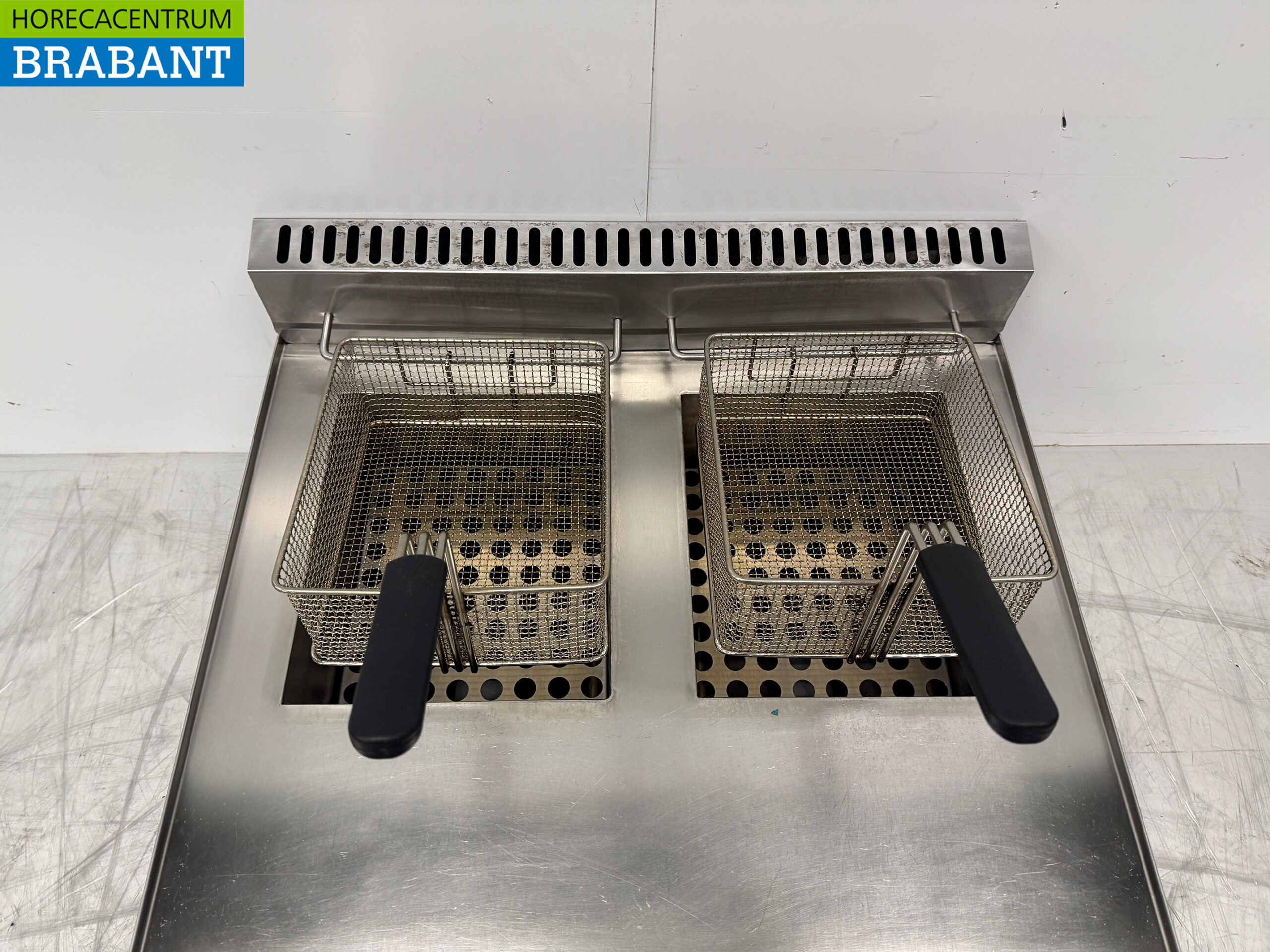 Edelstahl-Doppelfriteuse Fritteuse 2 x 8 Liter Premium-line GAS Catering – Bild 5