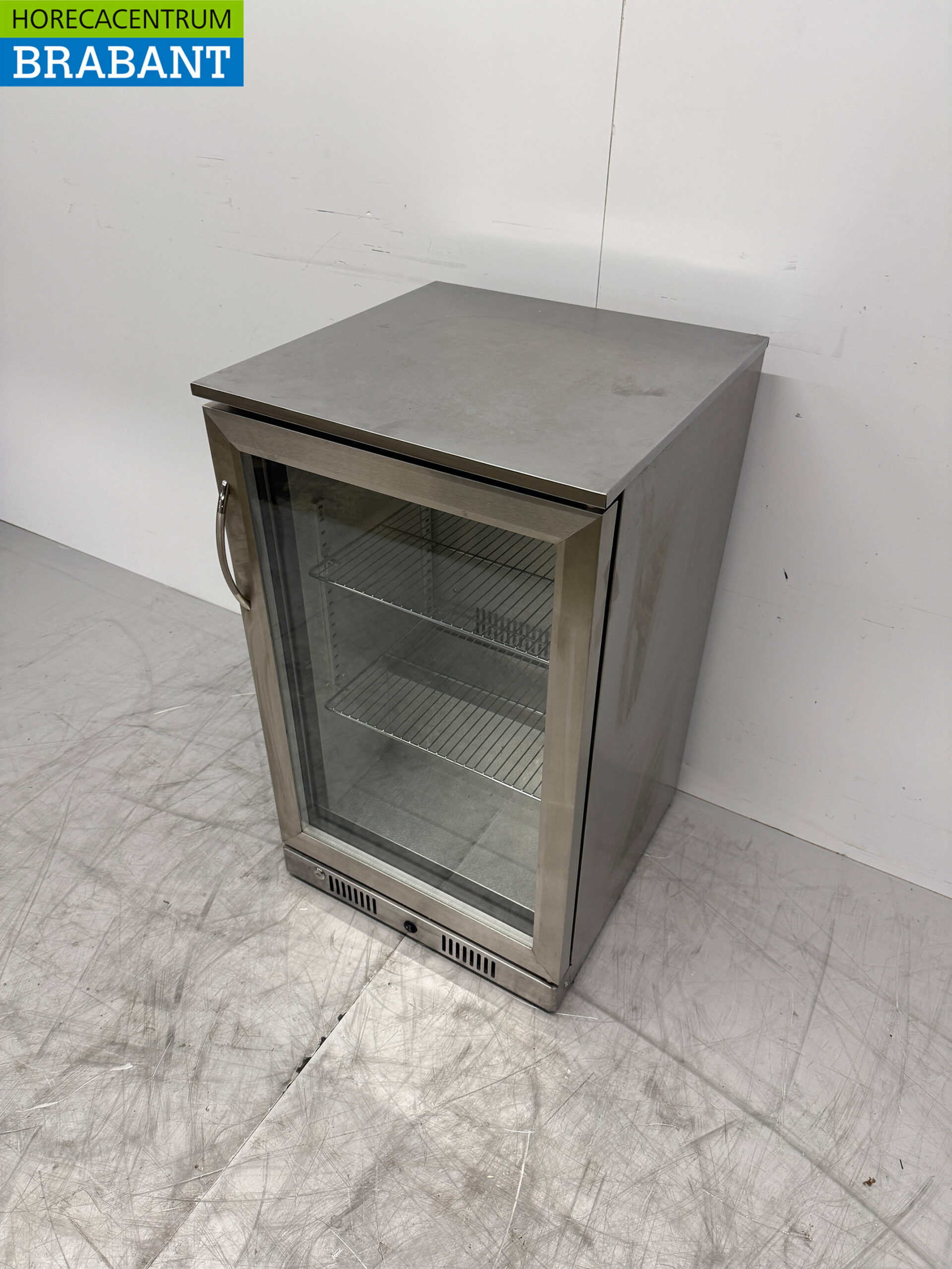 Edelstahl Glastür Kühlschrank 108 Liter 230V Horeca – Bild 2