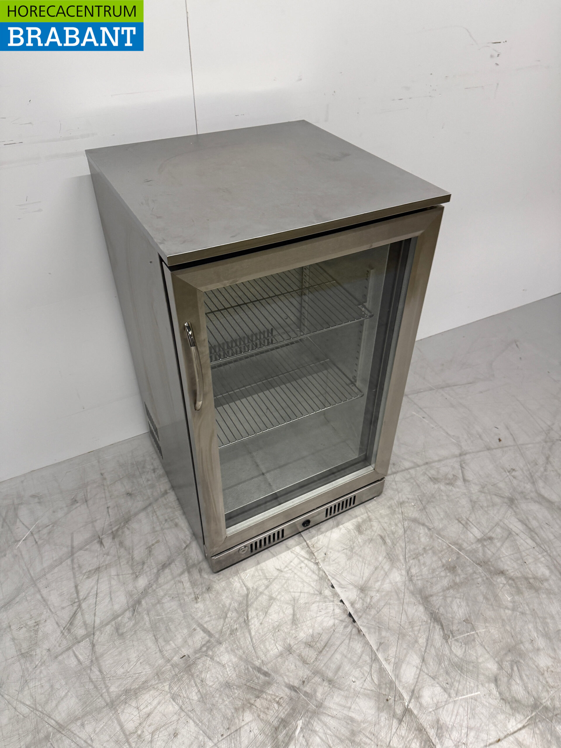 Edelstahl Glastür Kühlschrank 108 Liter 230V Horeca – Bild 3