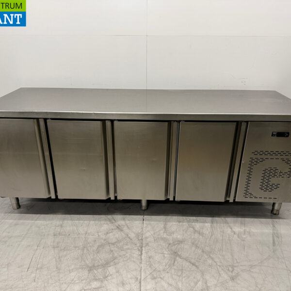 Edelstahl Kühltheke 4 Türen 224,5 cm 230V Horeca