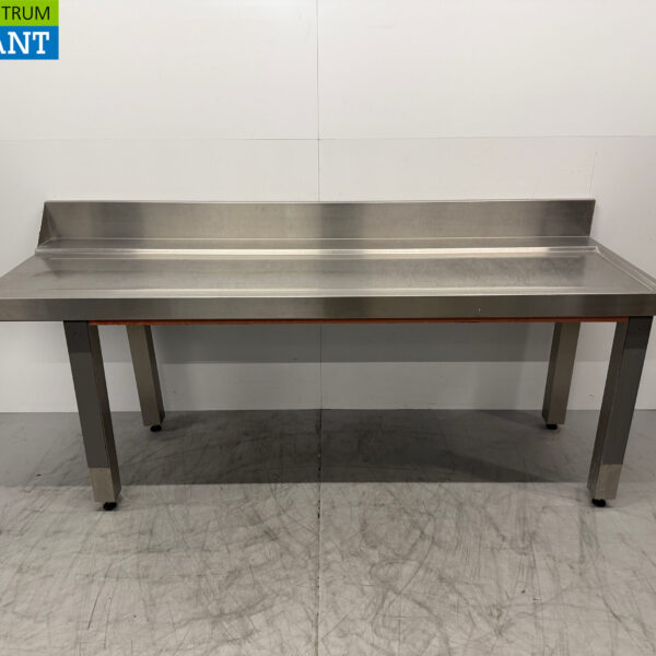 Edelstahl Entwässerungstisch T.B.V. Schiebegeschirrspüler 232 cm Horeca