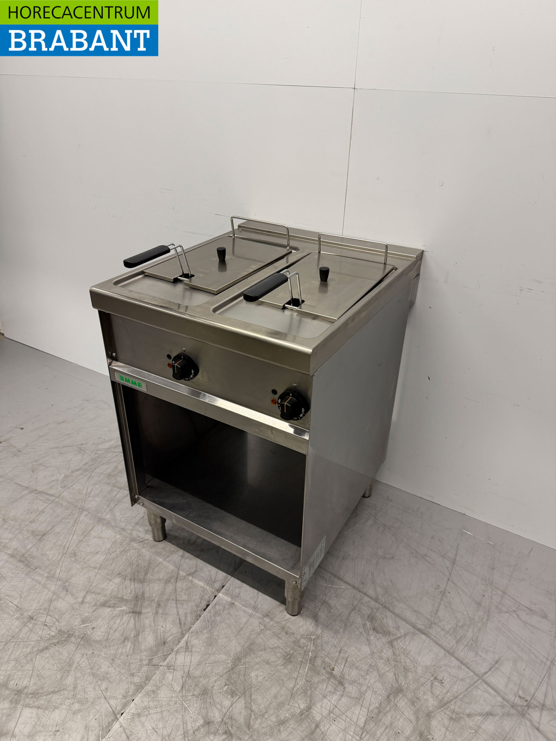 Giga Doppel-Fritteuse aus Edelstahl 2 x 8 Liter 400V Horeca – Bild 2