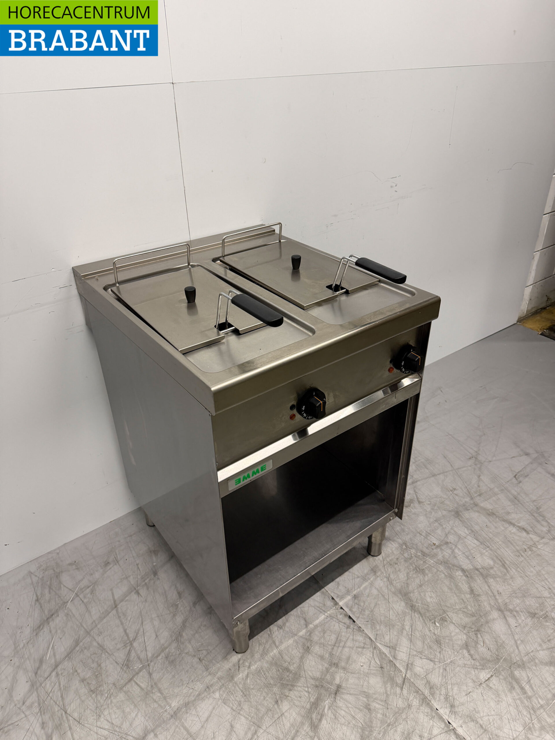 Giga Doppel-Fritteuse aus Edelstahl 2 x 8 Liter 400V Horeca – Bild 3