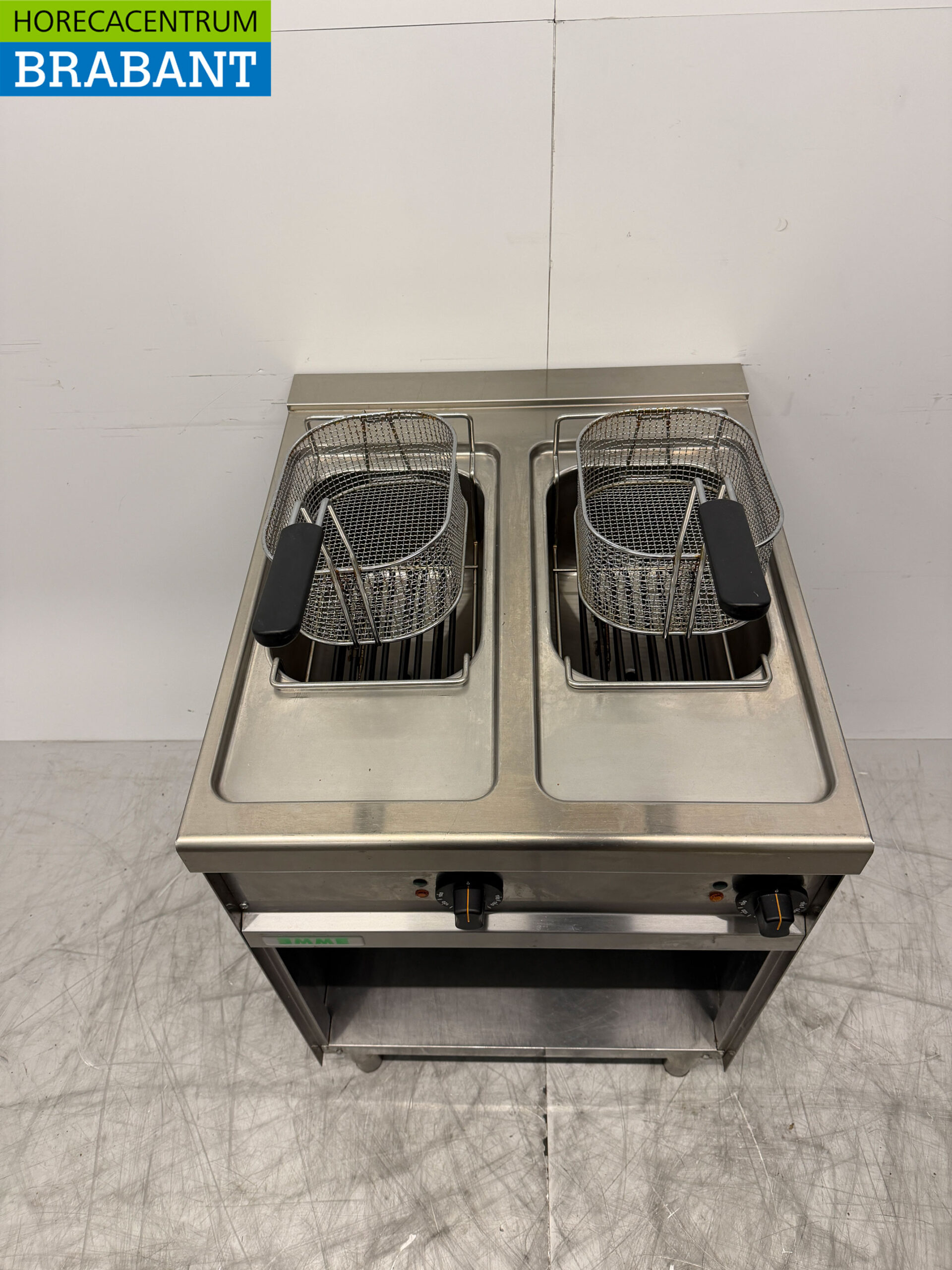 Giga Doppel-Fritteuse aus Edelstahl 2 x 8 Liter 400V Horeca – Bild 5