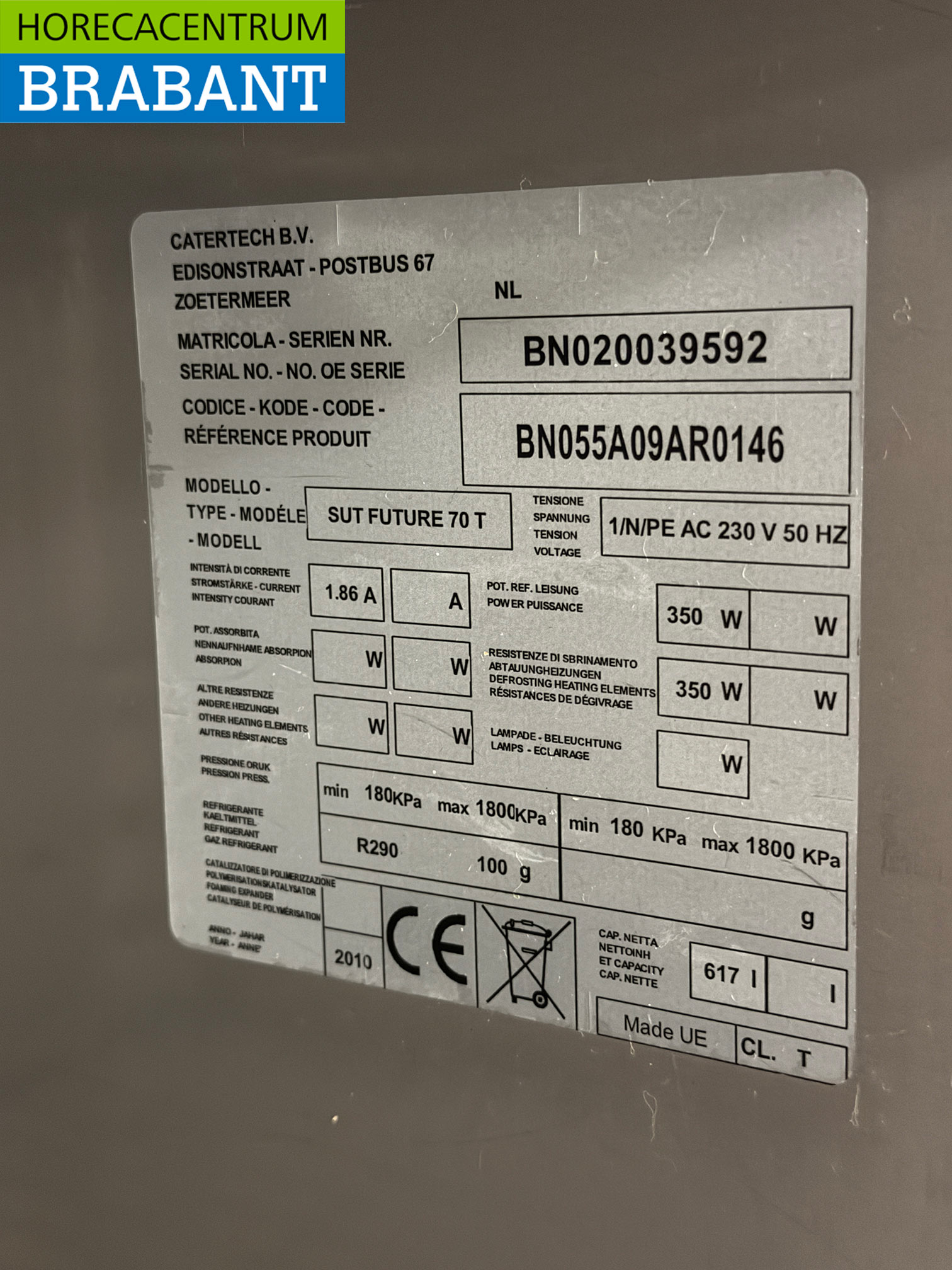 Edelstahl Catertech Kühlung 617 Liter 230V Horeca – Bild 5