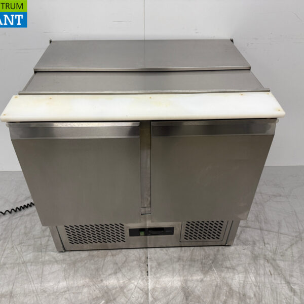 Edelstahl Kühltheke 2 Türen 90 cm 230V Horeca