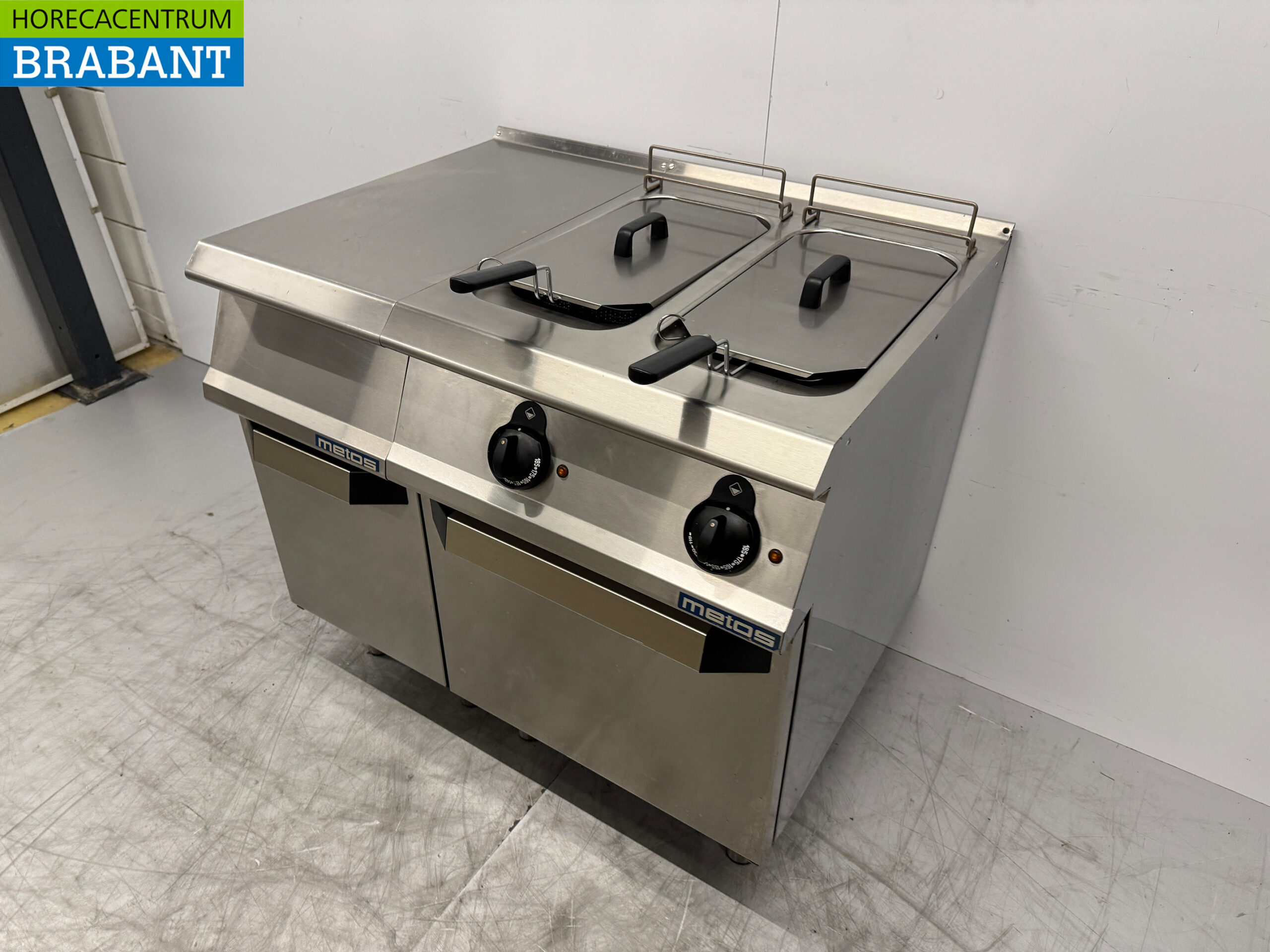 Metos Doppel-Fritteuse aus Edelstahl 10 Liter 400V 120 cm Horeca – Bild 2