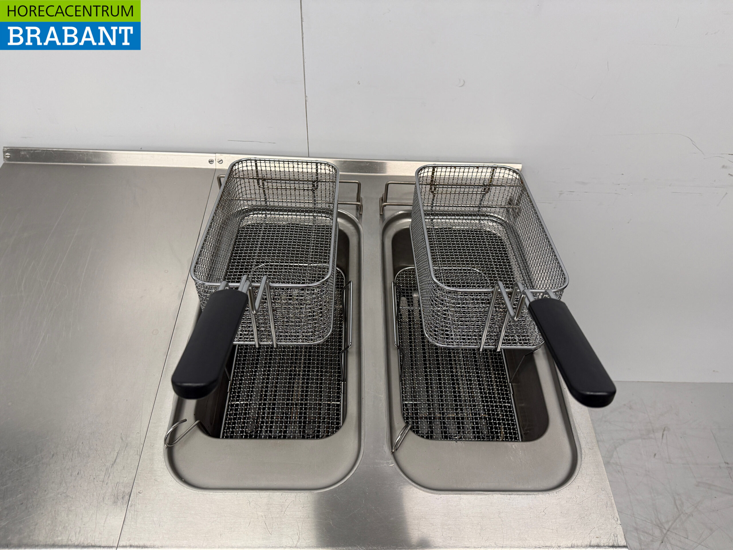 Metos Doppel-Fritteuse aus Edelstahl 10 Liter 400V 120 cm Horeca – Bild 5