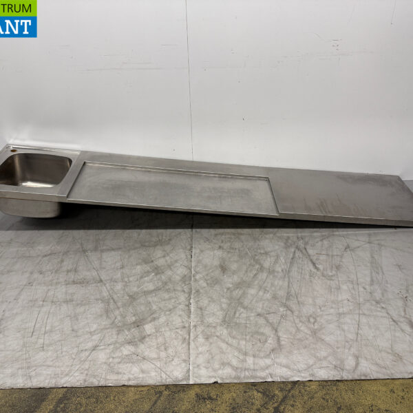 Edelstahl-Spülbecken Spüle 269 x 55 cm Horeca