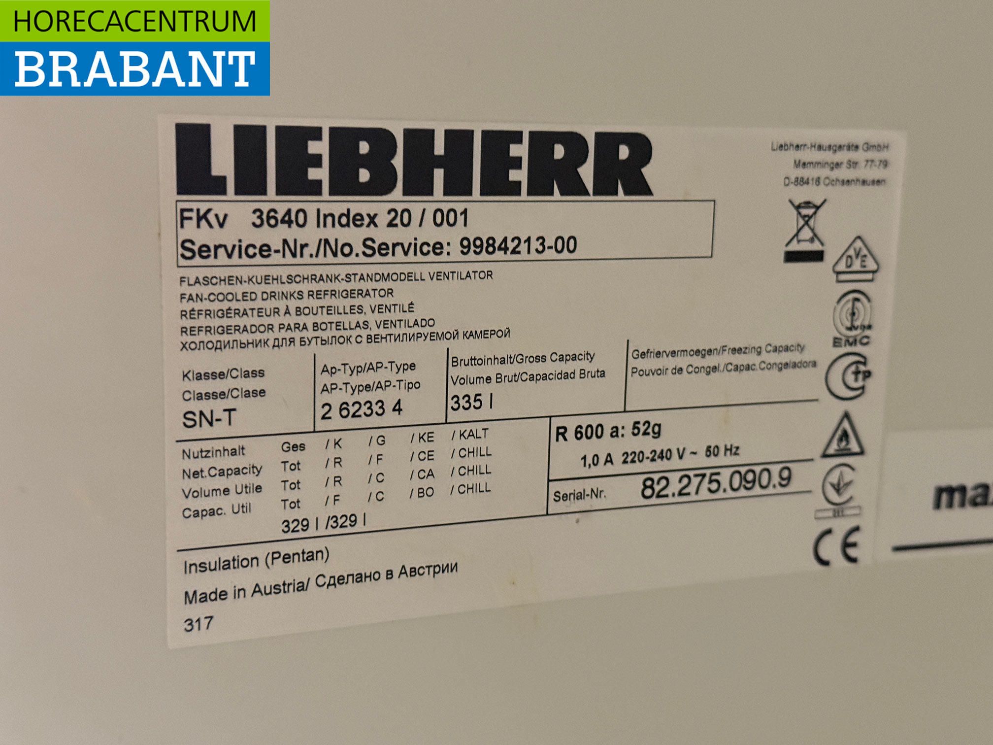 Liebherr Kühlschrank 335 Liter 230V Horeca – Bild 5