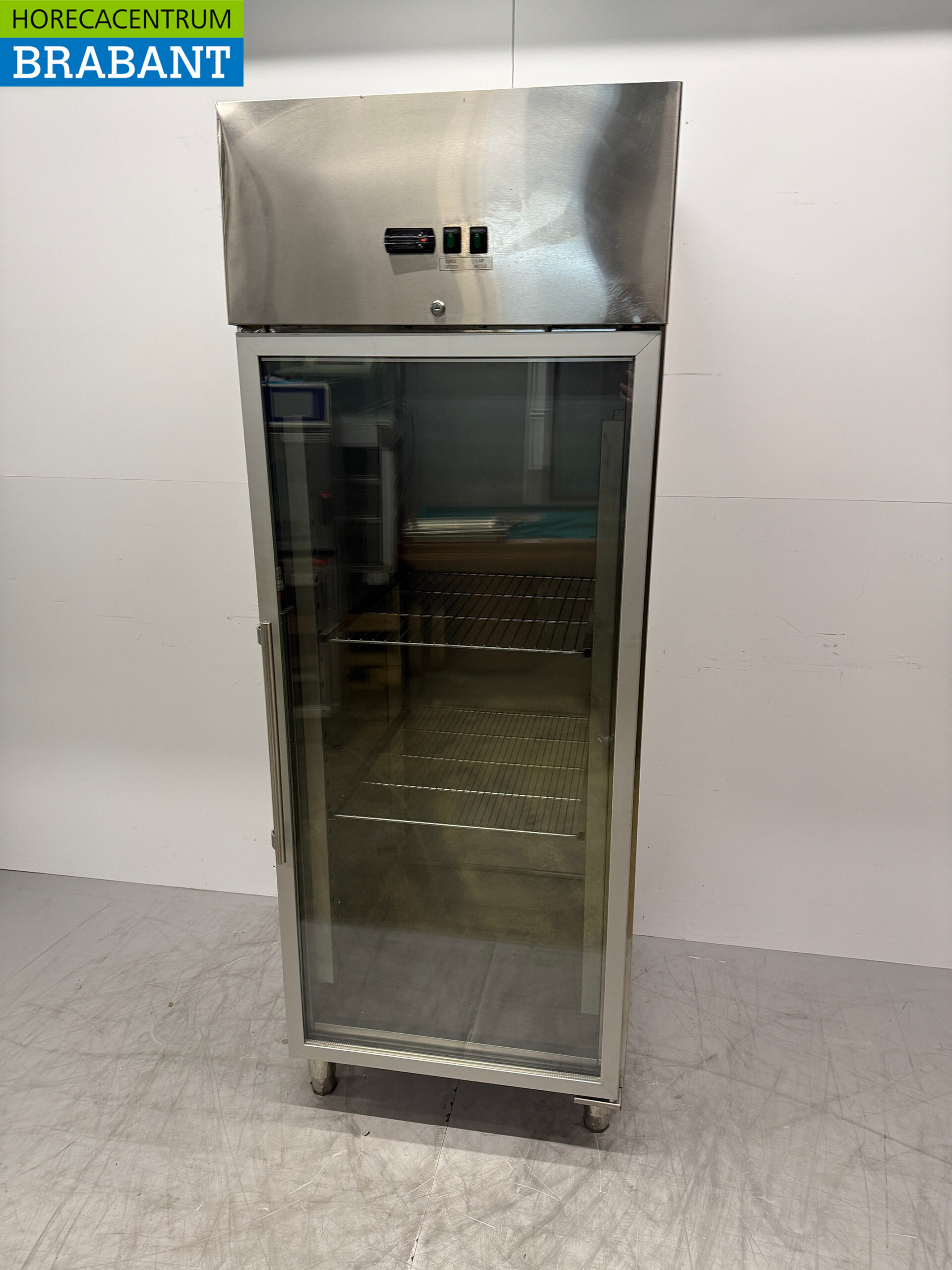 Glastür-Gefrierschrank aus Edelstahl 650 Liter 230V Horeca
