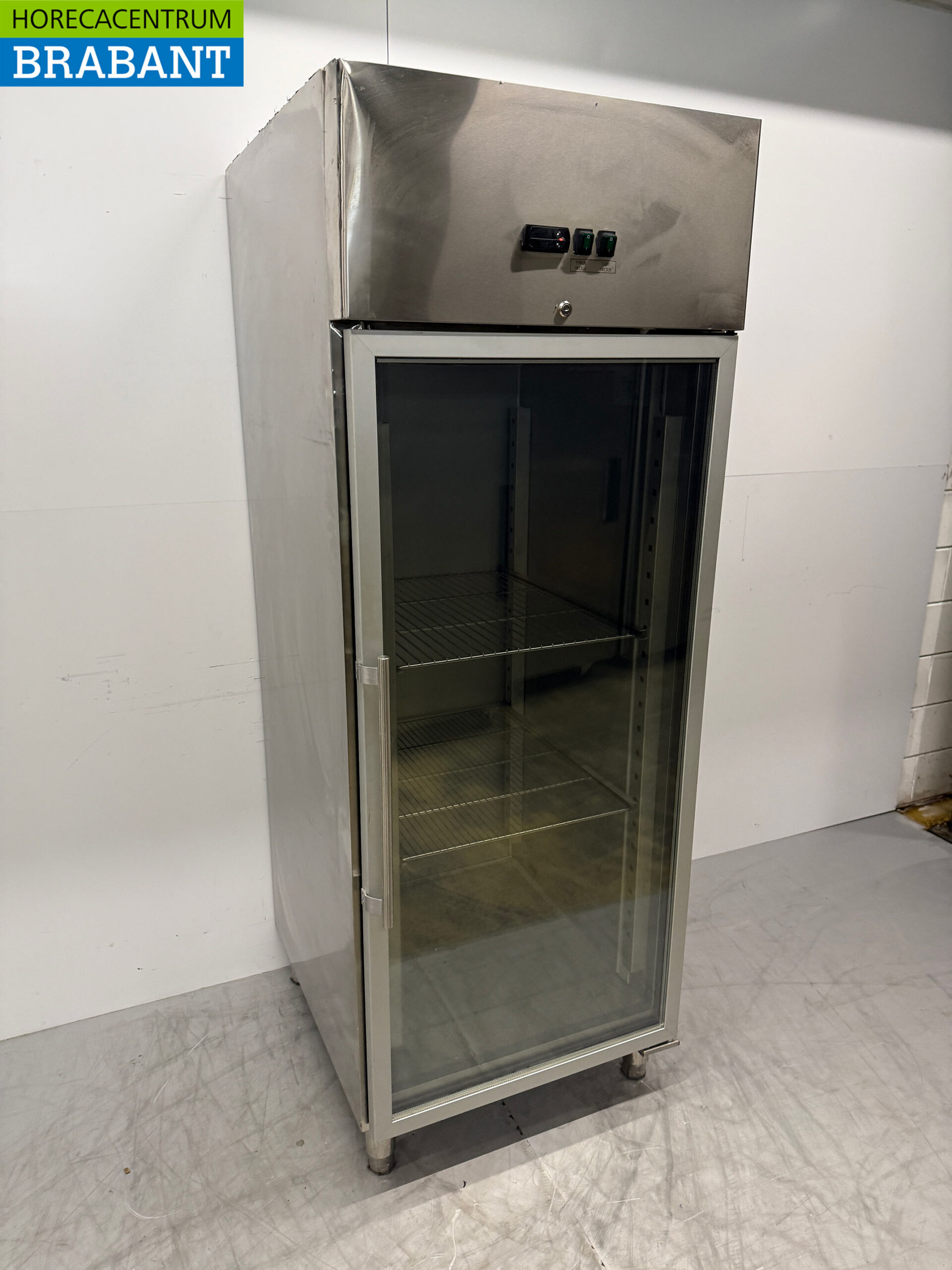 Glastür-Gefrierschrank aus Edelstahl 650 Liter 230V Horeca – Bild 3