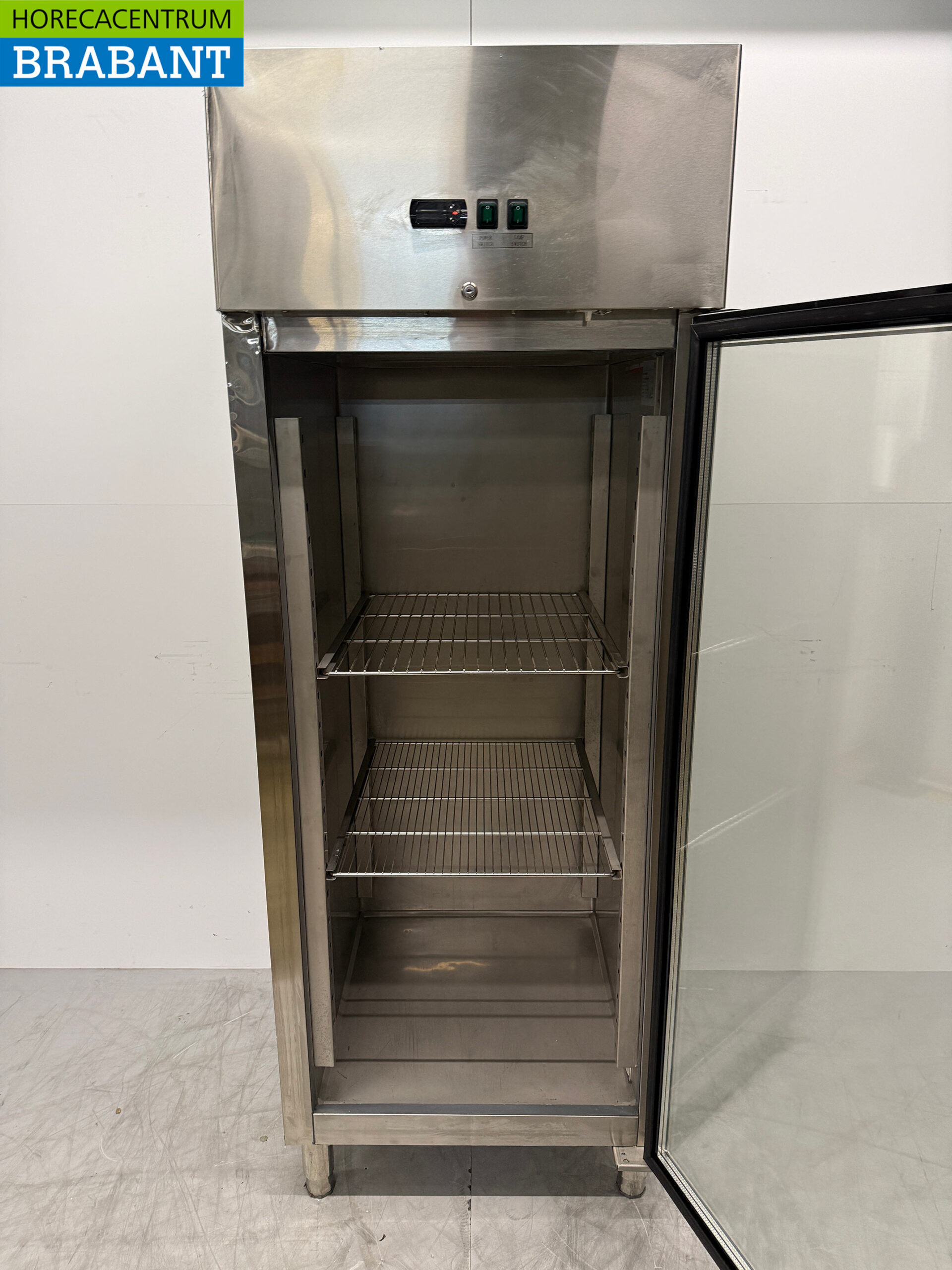 Glastür-Gefrierschrank aus Edelstahl 650 Liter 230V Horeca – Bild 4