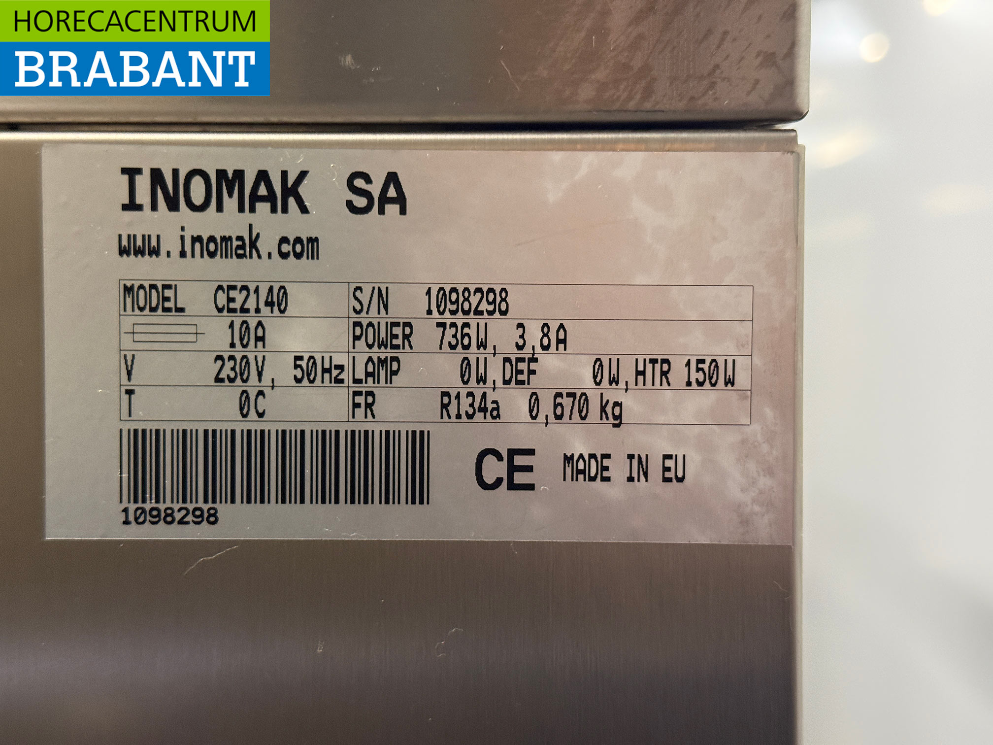 Inomak Doppeltüriger Kühlschrank aus Edelstahl 1450 Liter 230V Horeca – Bild 5