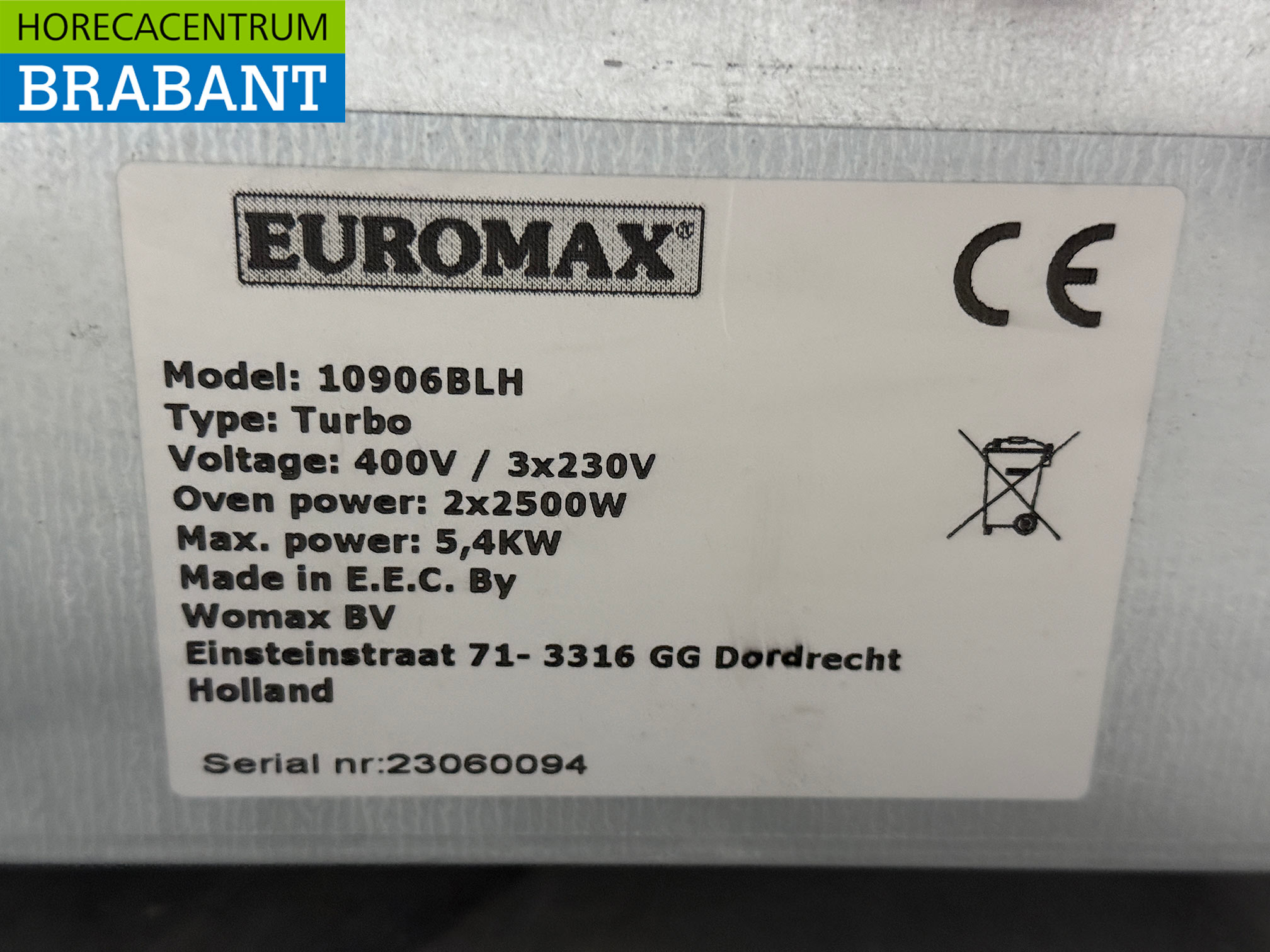 Euromax Umluftofen aus Edelstahl mit Feuchtigkeitszufuhr 4x 60x40 oder 1/1GN 400V Horeca – Bild 5