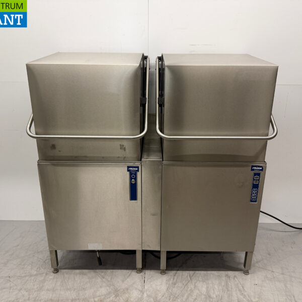 Rhima WD-7 Durchschubwaschanlage aus Edelstahl mit Frontwaschanlage und Geschirrspüler 400V Horeca